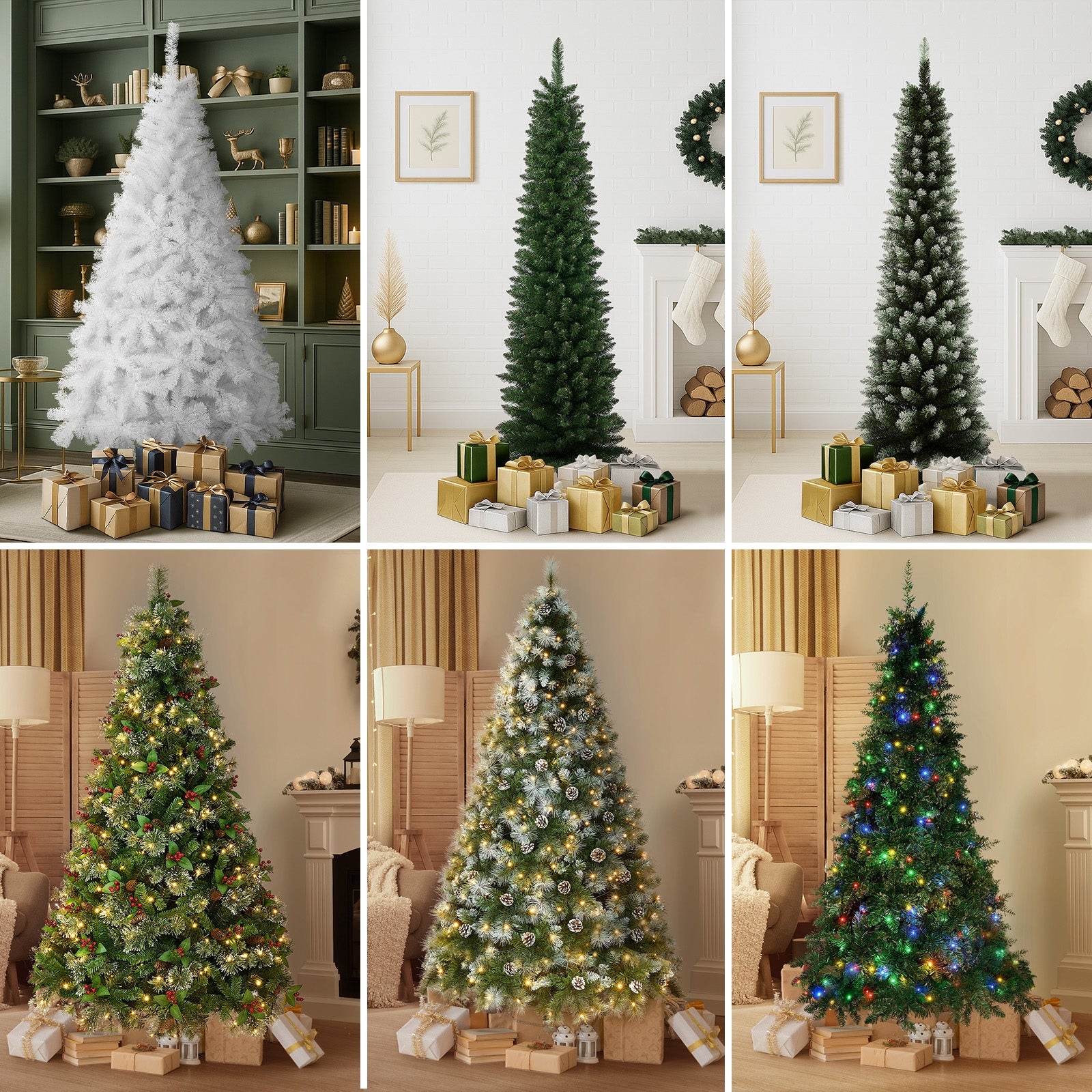 Tinseltown Christmas Tree 1.8M/2.1M/2.4M LED Lights White Green
