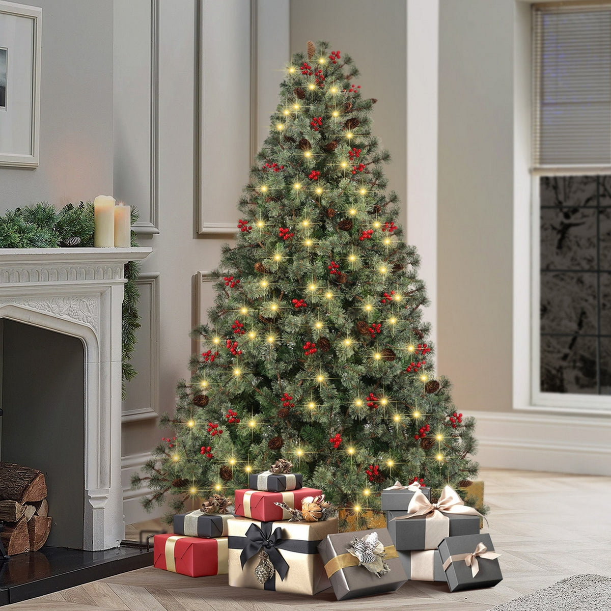 Mazam Christmas Tree 1.8m 6FT LED Light Xmas Trees Decoration Green - Sunyee