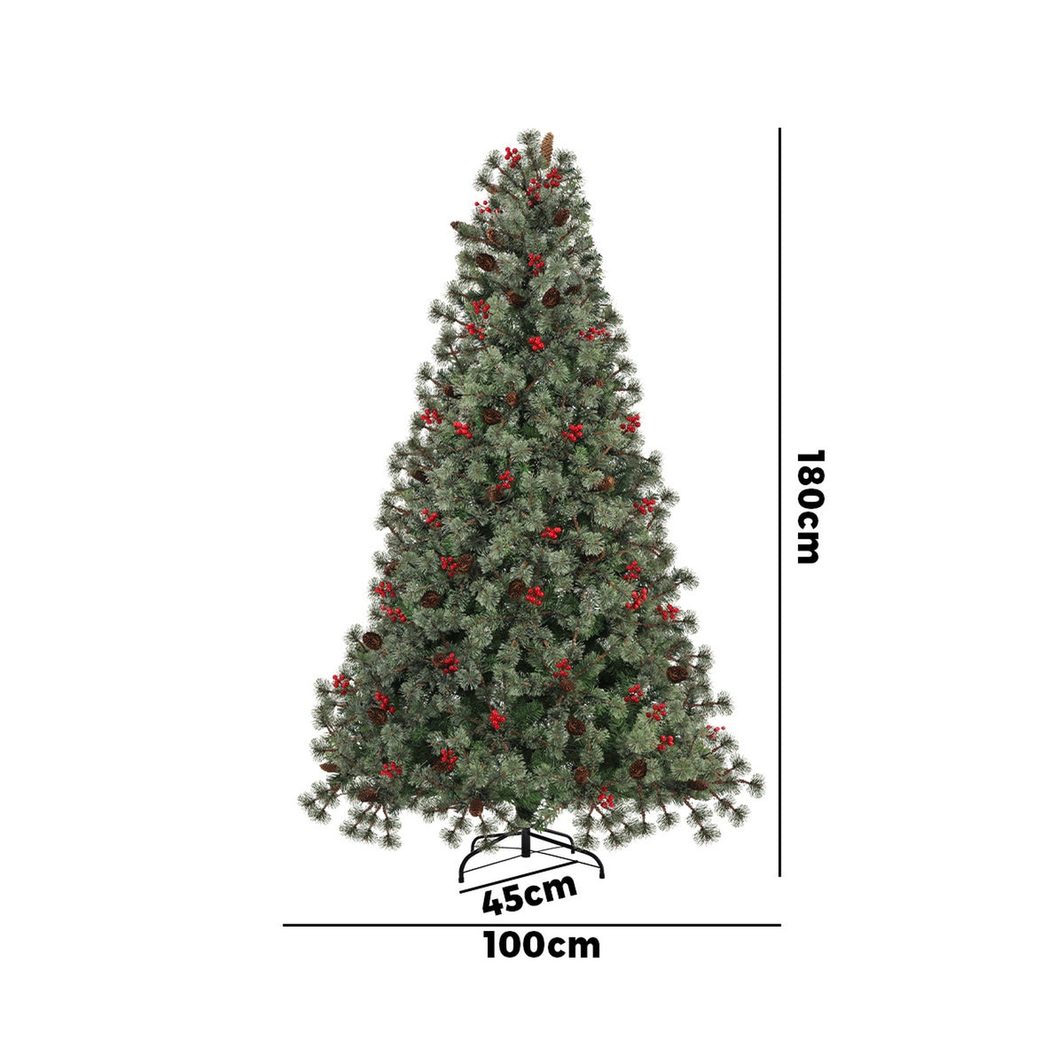 Mazam Christmas Tree 1.8m 6FT LED Light Xmas Trees Decoration Green - Sunyee