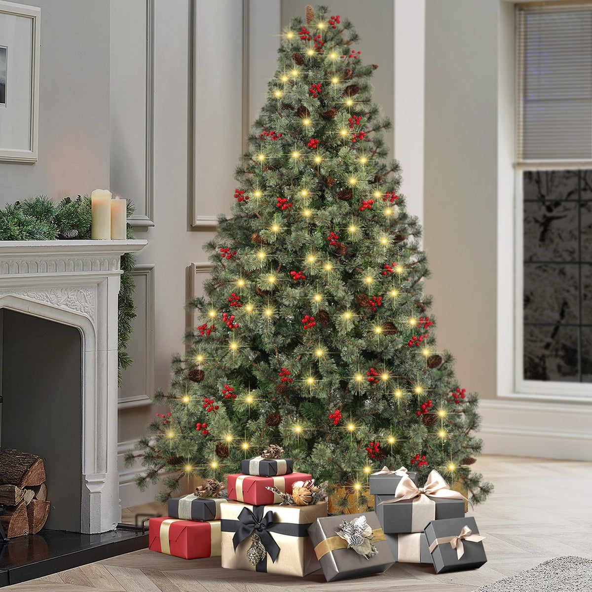 Mazam Christmas Tree 2.1m 7FT LED Light Xmas Trees Decoration Green - Sunyee