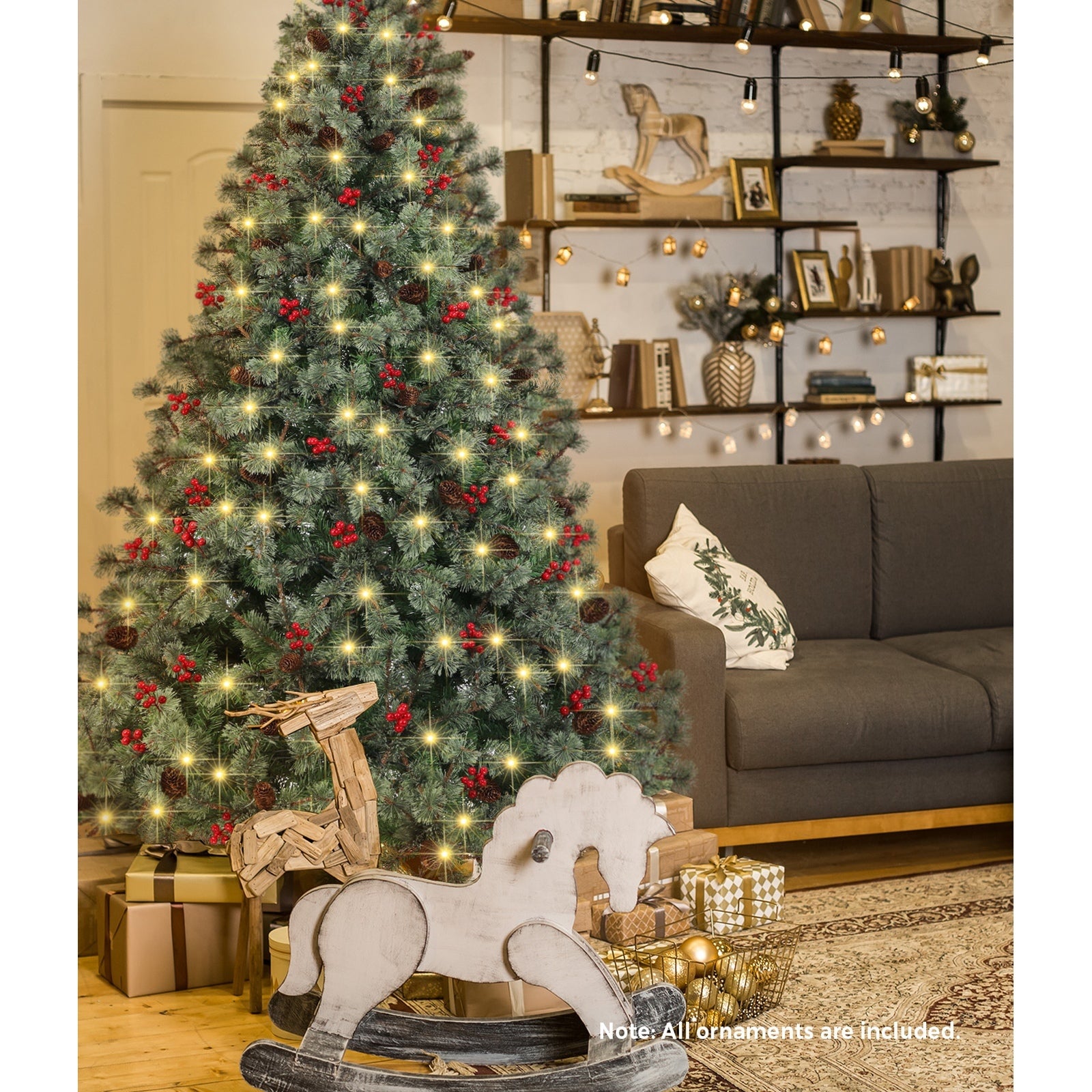 Mazam Christmas Tree 2.1m 7FT LED Light Xmas Trees Decoration Green - Sunyee