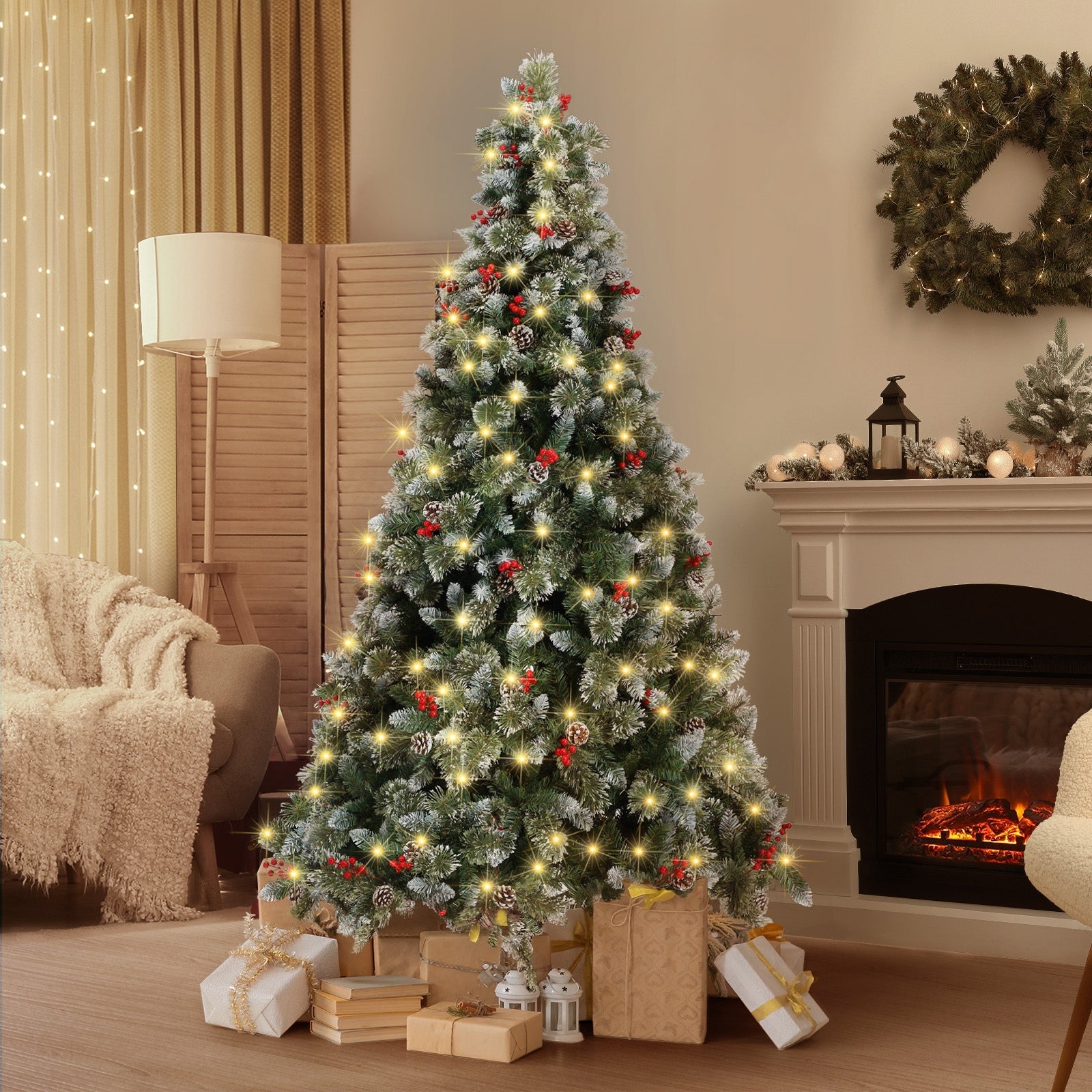 Tinseltown Christmas Tree LED Light 1.8M/2.1M/2.4M Xmas Trees Decorations Green - Sunyee