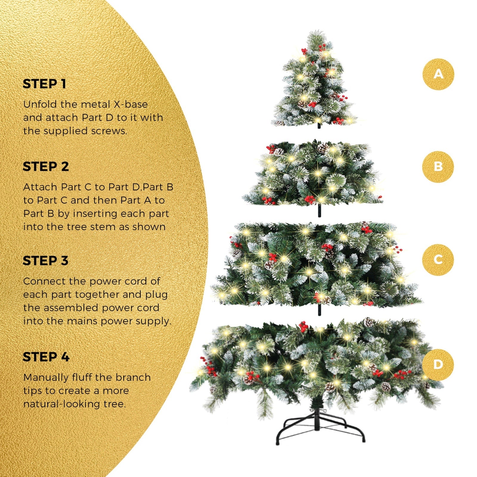 Tinseltown Christmas Tree 2.1m 7FT LED Xmas Trees Decoration 1400tips - Sunyee