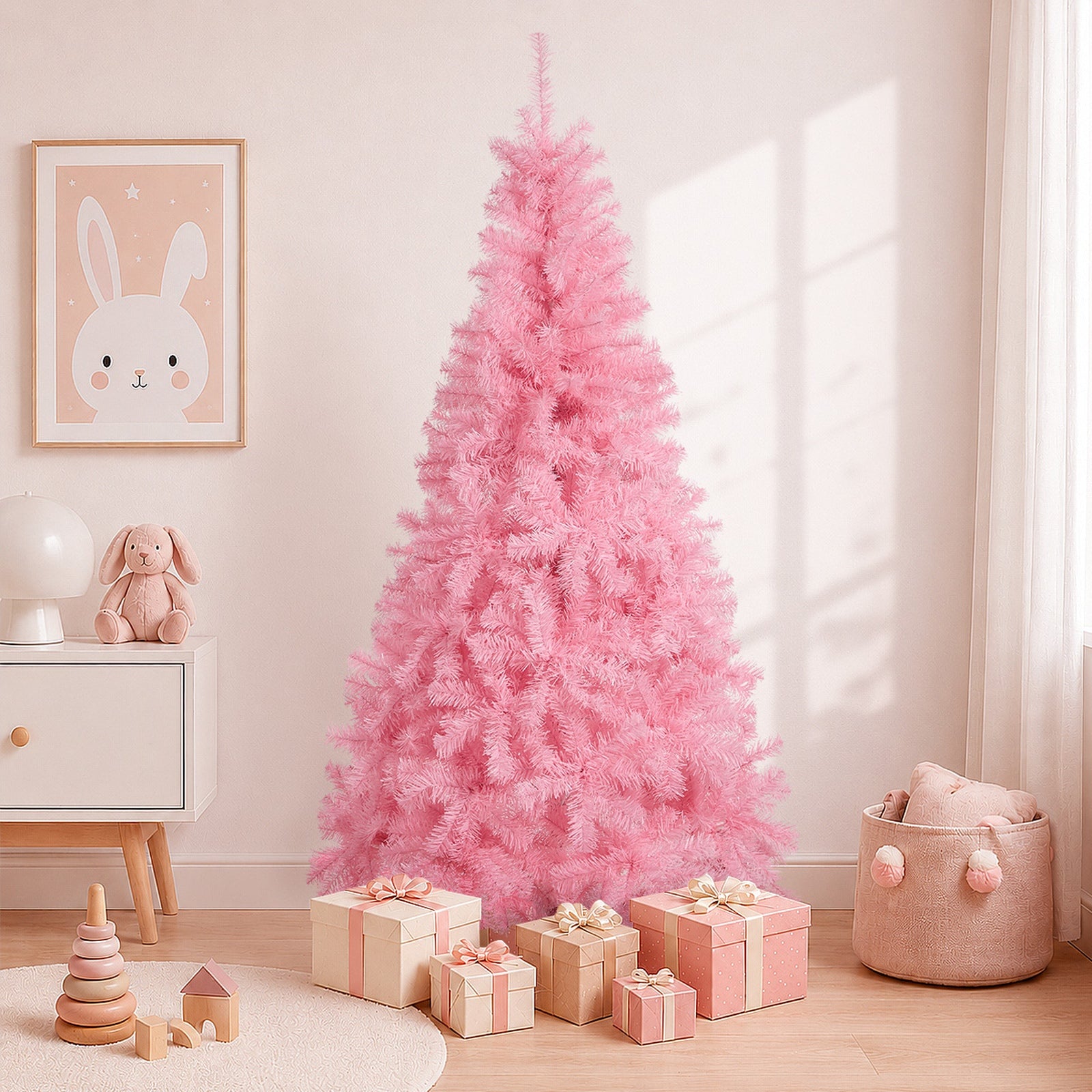 Tinseltown Pink Christmas Tree 6FT 1.8M Artificial Home Garden Party Decoration