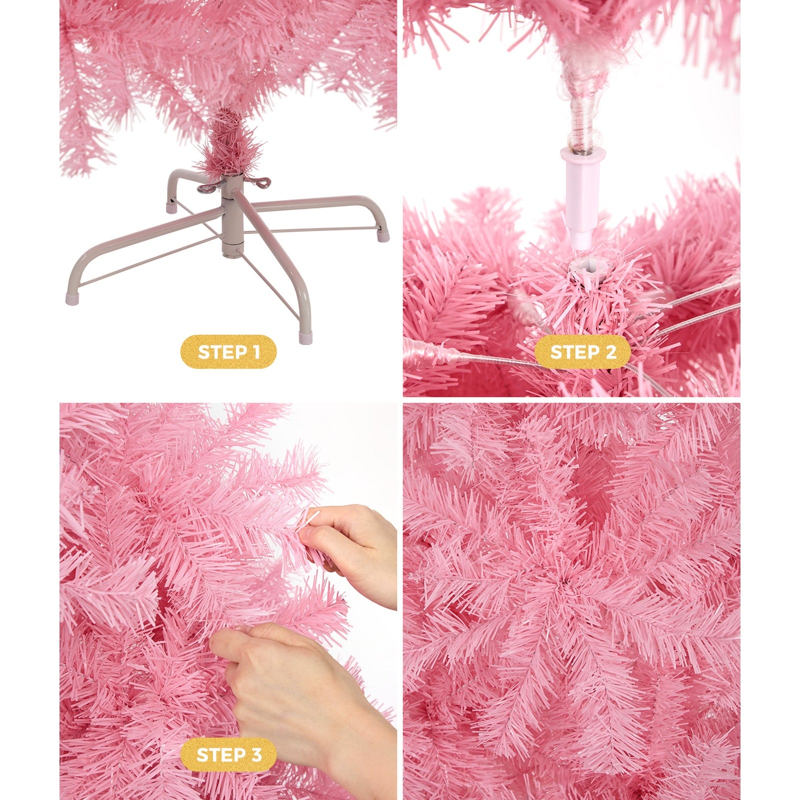 Tinseltown Pink Christmas Tree 6FT 1.8M Artificial Home Garden Party Decoration