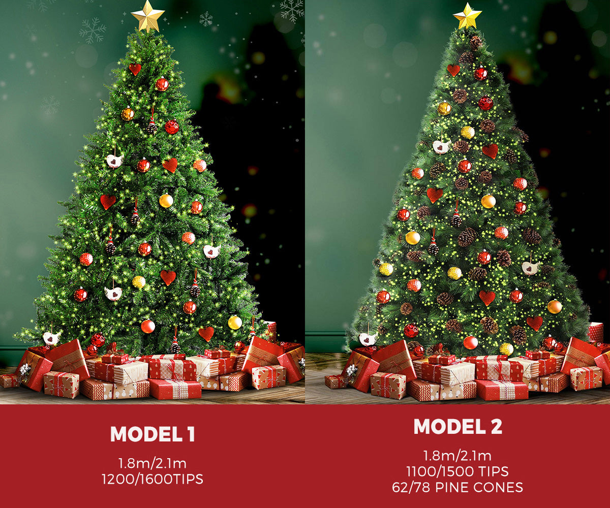 Christmas Tree Xmas Decorations 1.8/2.1M Home Decor Green Artificial Pine Cones - Sunyee