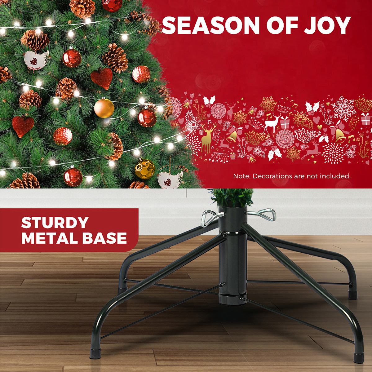 Christmas Tree Xmas Decorations 1.8/2.1M Home Decor Green Artificial Pine Cones - Sunyee