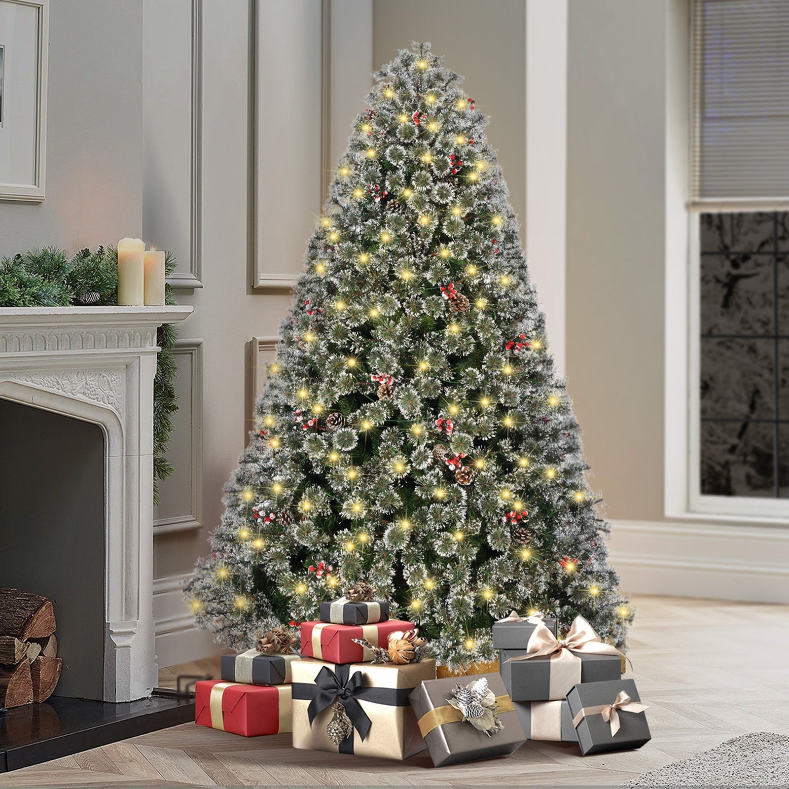 Mazam Christmas Tree 1.8m 6FT Xmas Decoration Home Decor with LED Light - Sunyee
