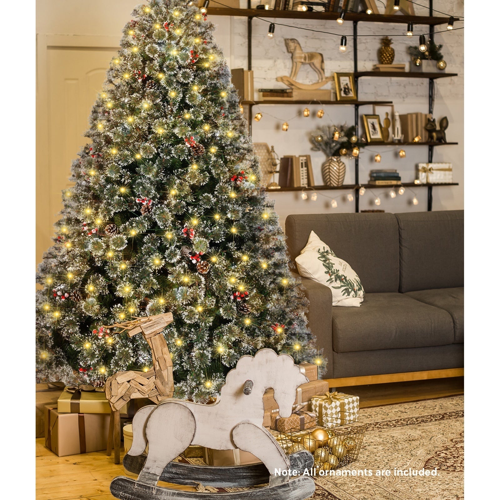 Mazam Christmas Tree 2.1m 7FT Xmas Decoration Home Decor with LED Light - Sunyee