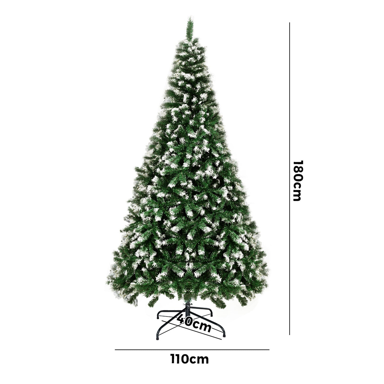 Tinseltown Christmas Tree 1.8M 6FT Xmas Trees Snowy Decorations Green 830 Tips - Sunyee