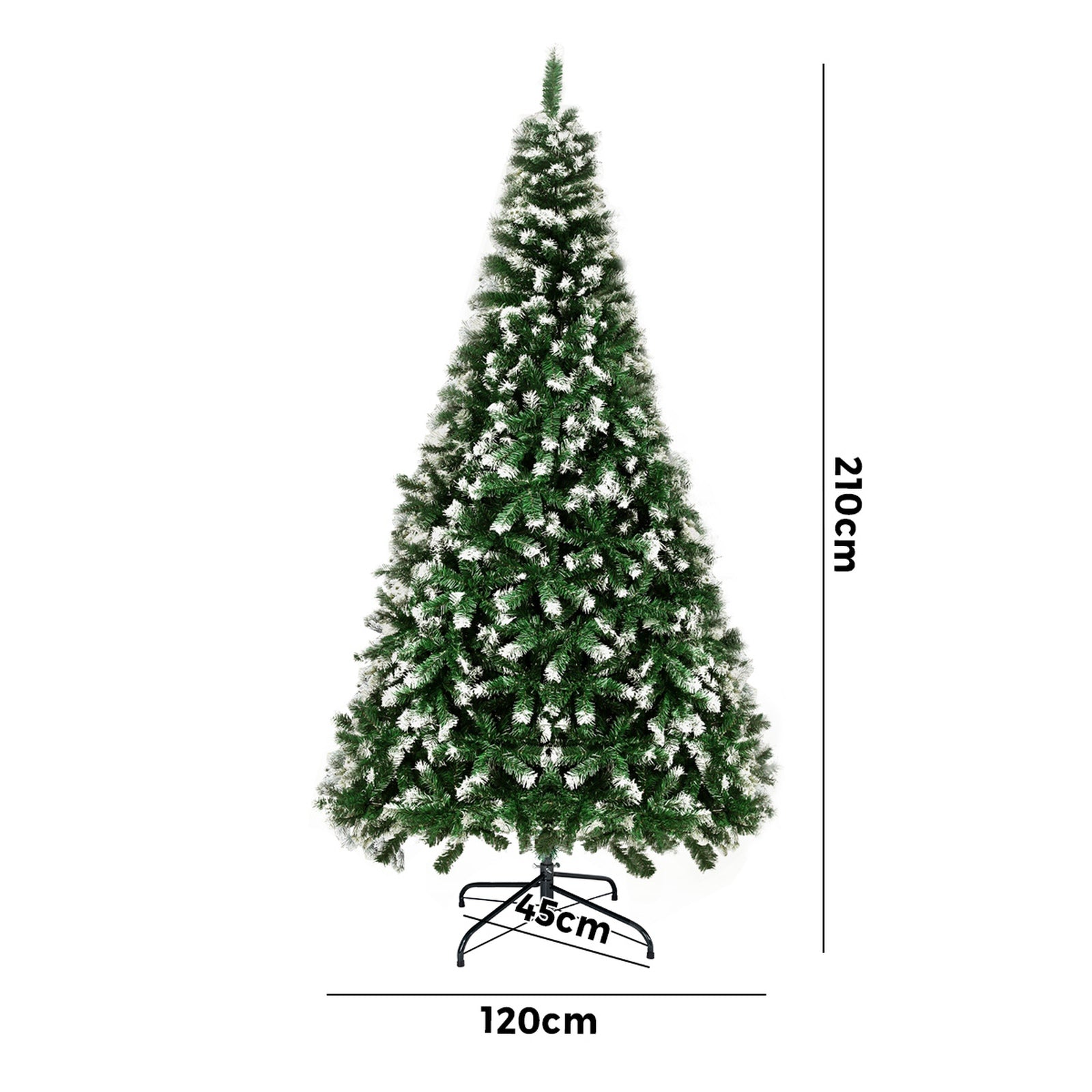 Tinseltown Christmas Tree 2.1M 7FT Xmas Trees Snowy Decorations Green 1050 Tips - Sunyee