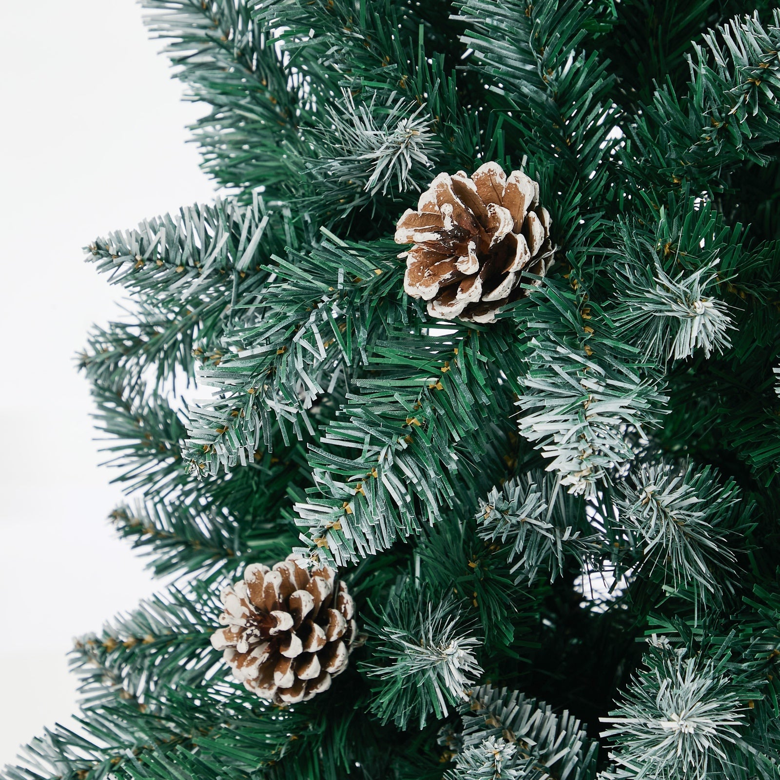 Tinseltown Slim Christmas Tree 6FT 1.8M Pine Cones Decor Green 480 Tips