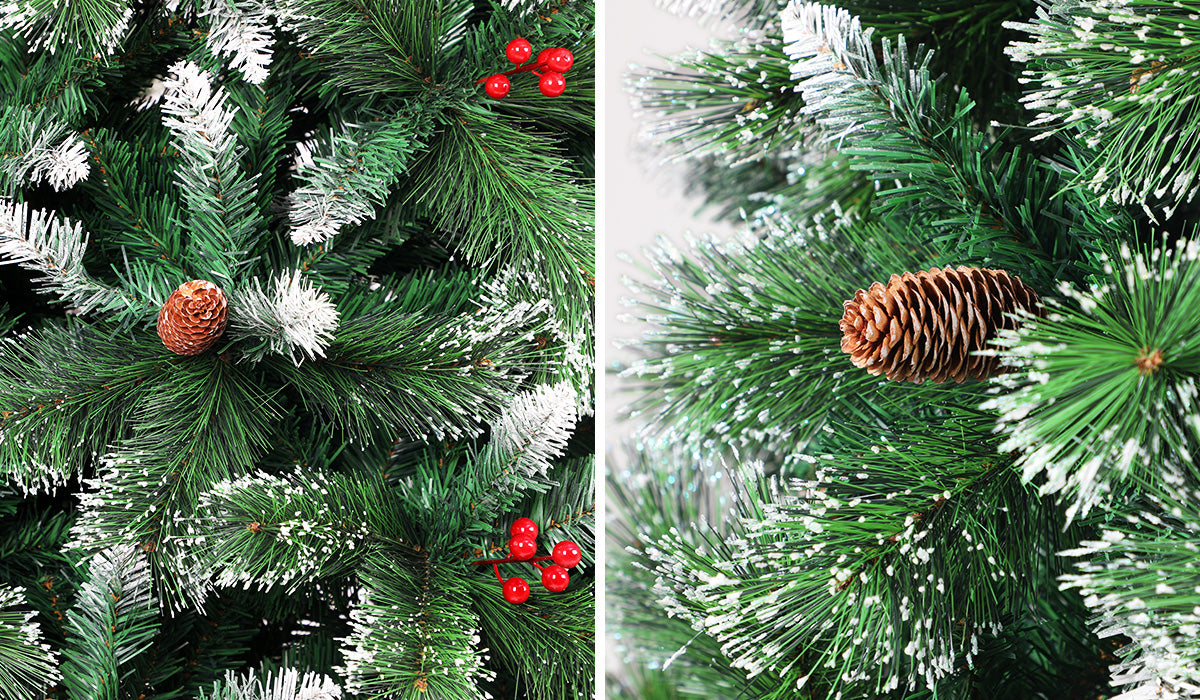 Mazam Christmas Tree 2.4M 8FT Xmas Trees Green with Ornaments Decorations - Sunyee