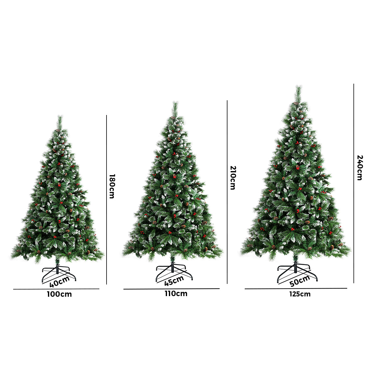 Mazam Christmas Tree 1.8M/2.1M/2.4M Xmas Trees Green with Ornaments Decorations - Sunyee
