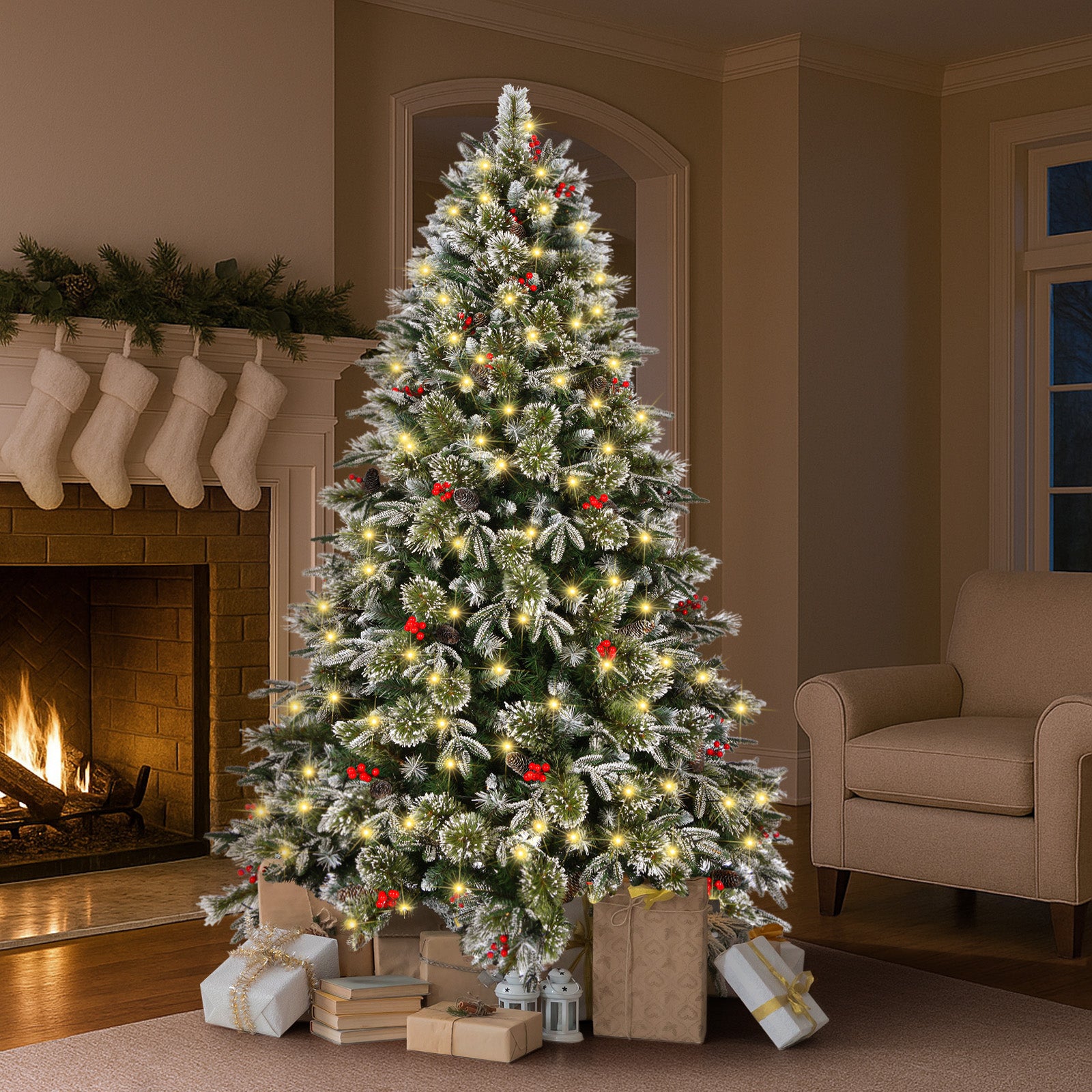 Tinseltown Christmas Tree LED Light 1.8M/2.1M/2.4M Xmas Trees Decorations Green