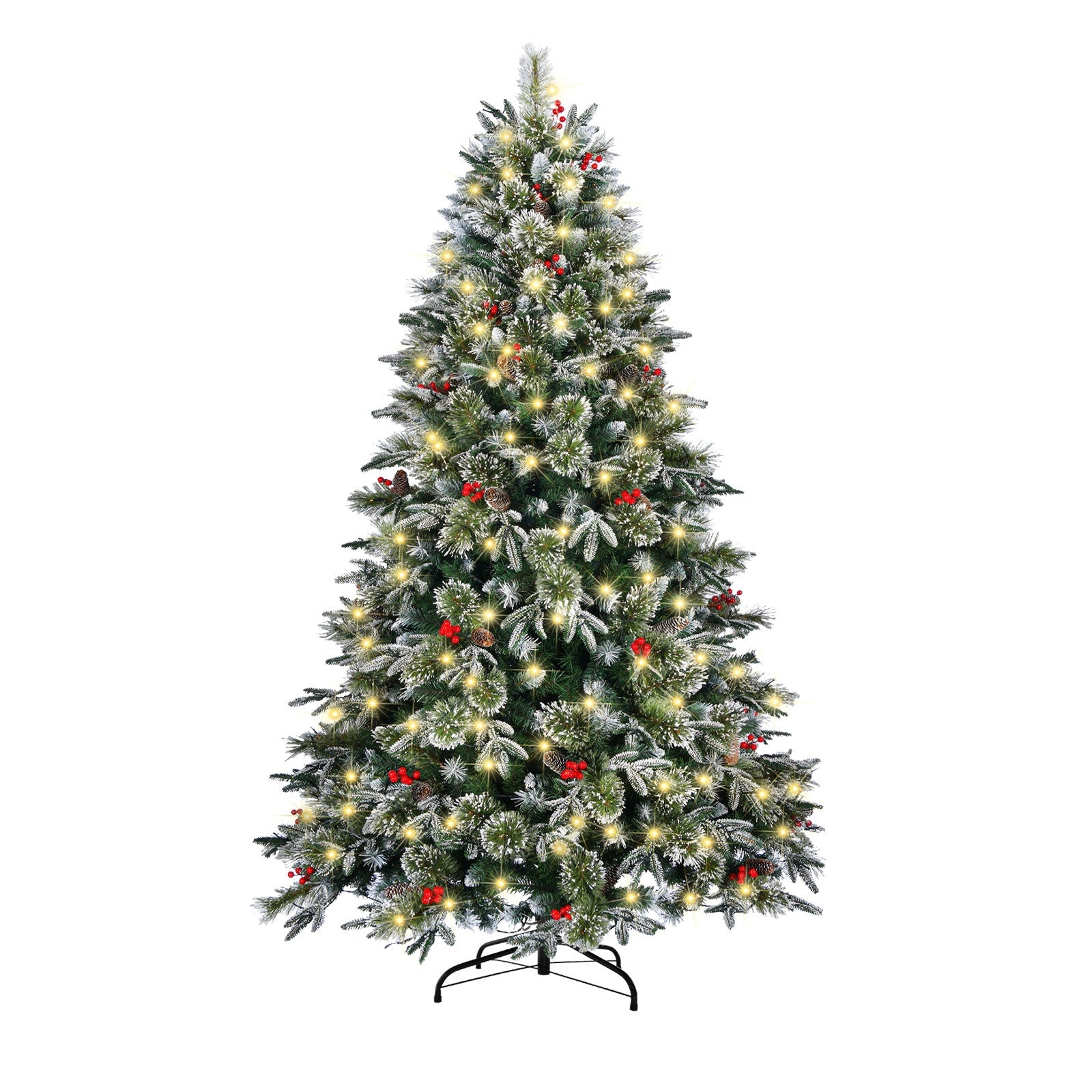 Tinseltown LED Christmas Tree 1.8M 6FT Xmas Trees Decorations Green White 790 Tips - Sunyee