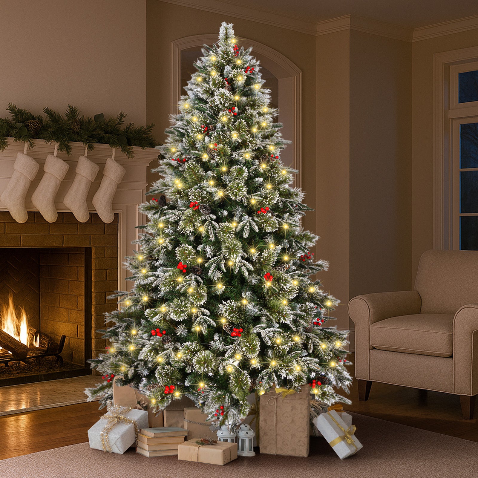 Tinseltown Christmas Tree LED Light 1.8M/2.1M/2.4M Xmas Trees Decorations Green