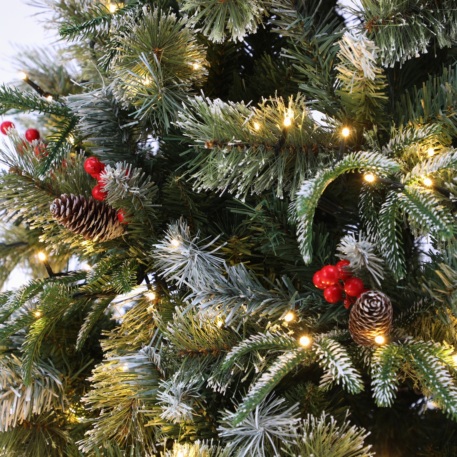 Tinseltown LED Christmas Tree 6FT/7FT Xmas Trees Decorations Green White - Sunyee