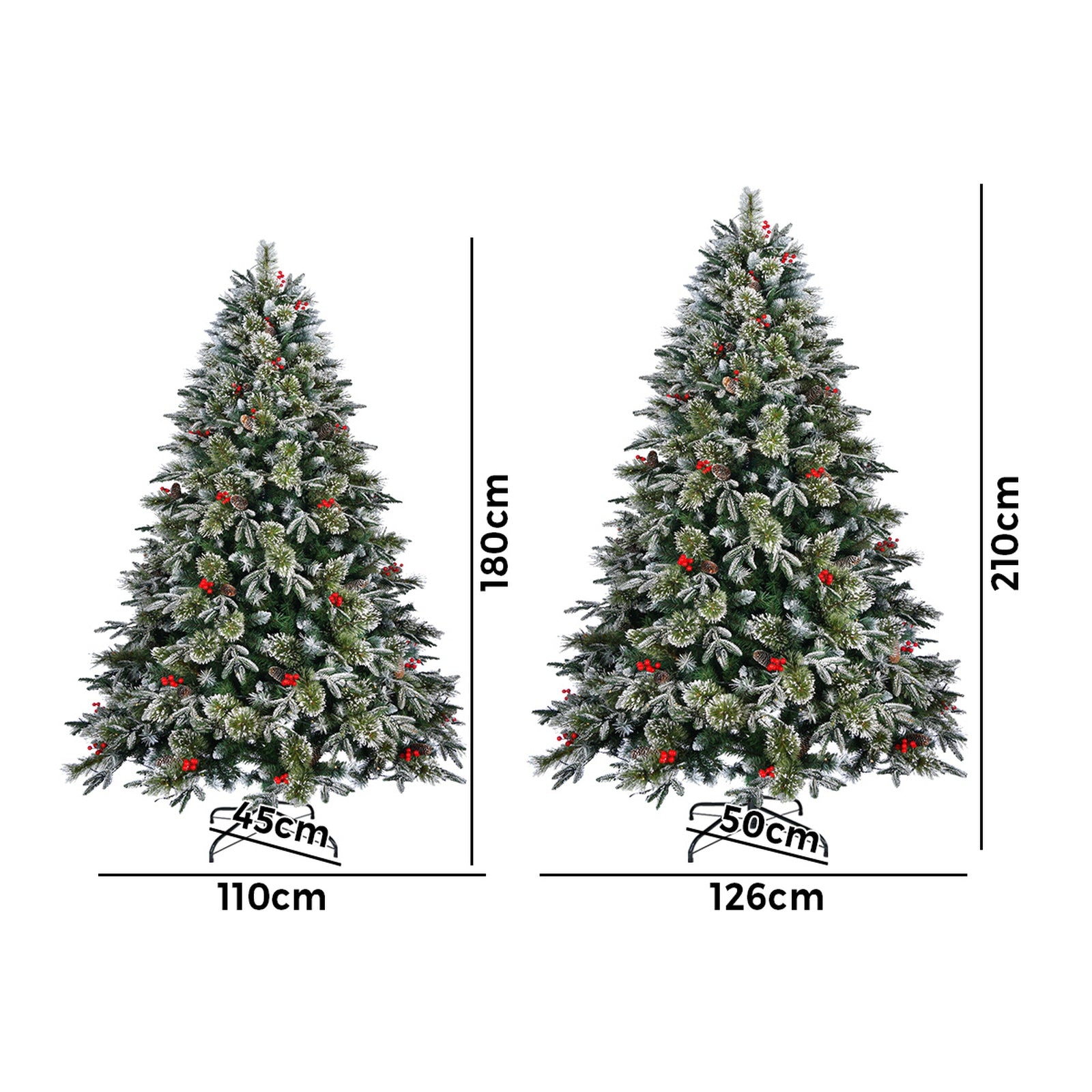 Tinseltown LED Christmas Tree 6FT/7FT Xmas Trees Decorations Green White - Sunyee