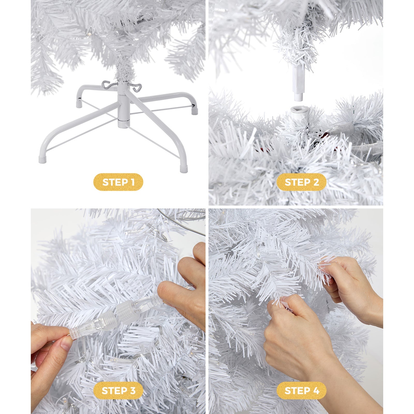 Tinseltown LED Christmas Tree 2.1M 7FT Home Party Decoration White 950 Tips