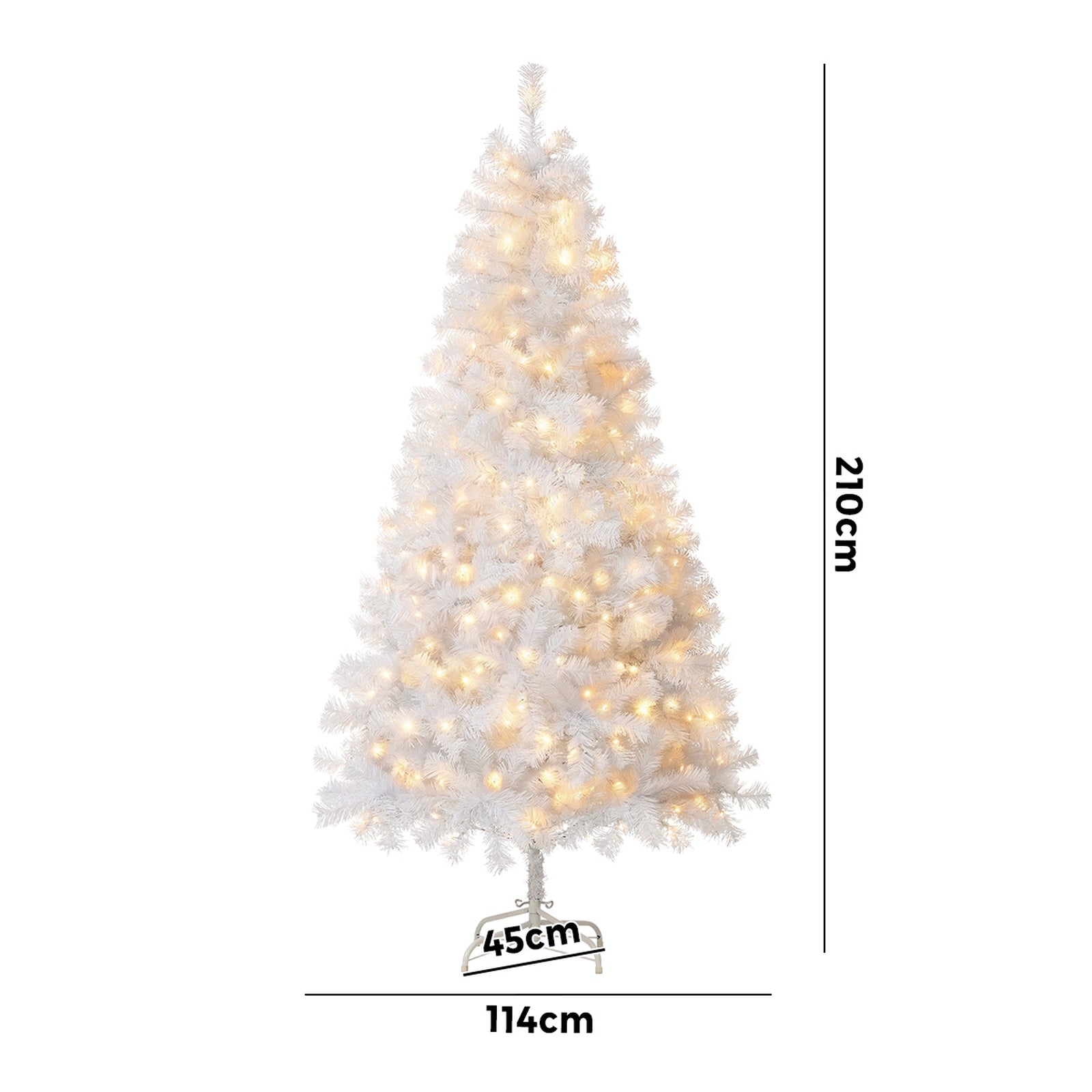 Tinseltown LED Christmas Tree 2.1M 7FT Home Party Decoration White 950 Tips