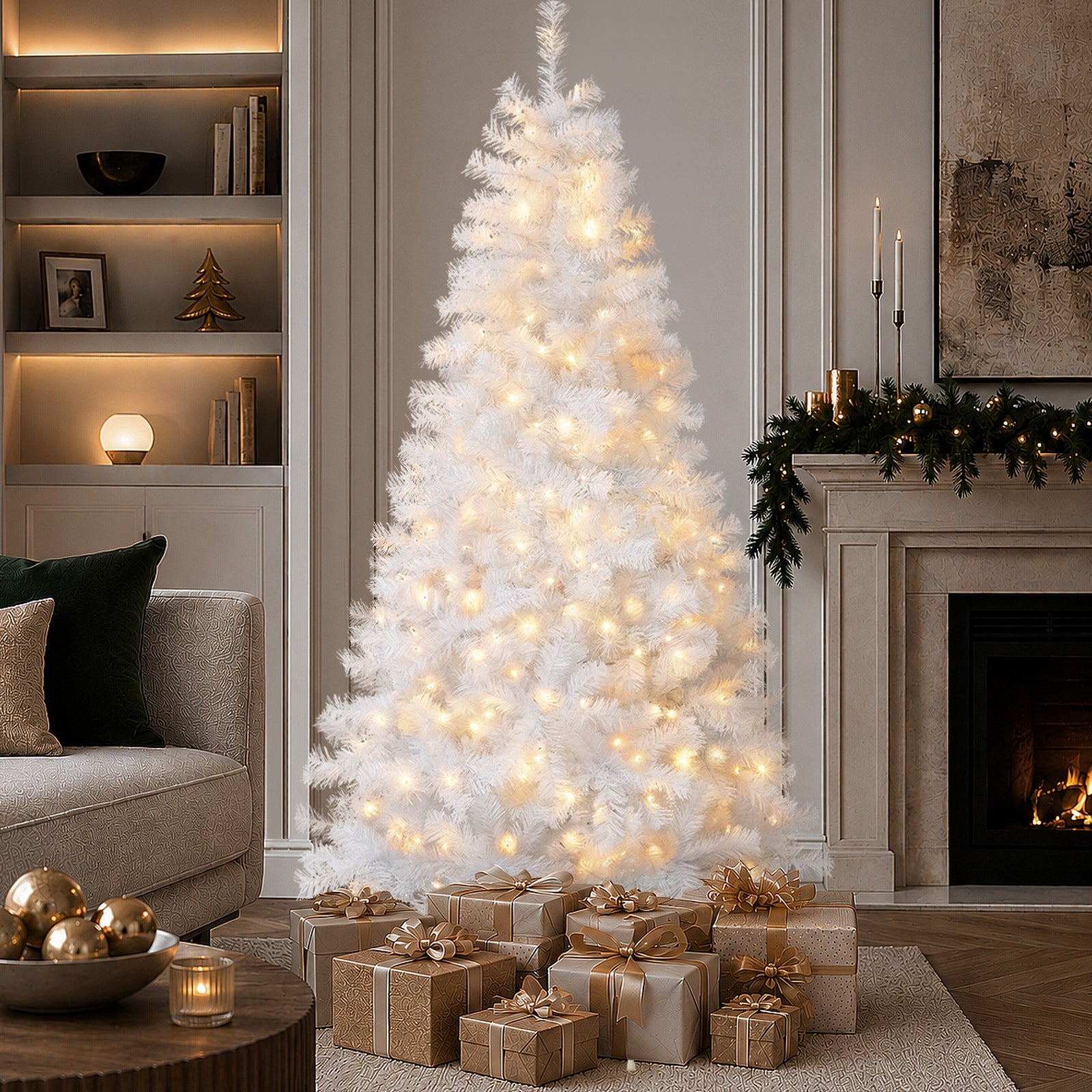 Tinseltown LED Christmas Tree 1.8M/2.1M Home Party Decoration White