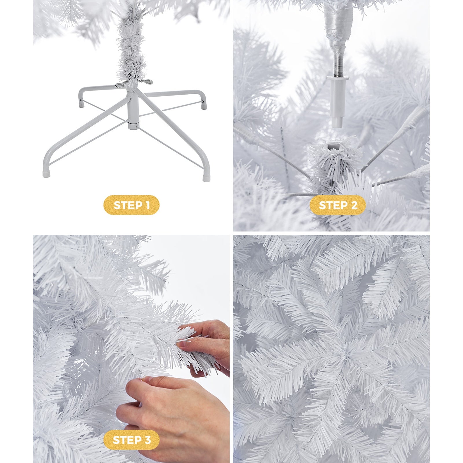 Tinseltown White Christmas Tree 2.1M 7FT Xmas Trees Decoration 1000tips - Sunyee