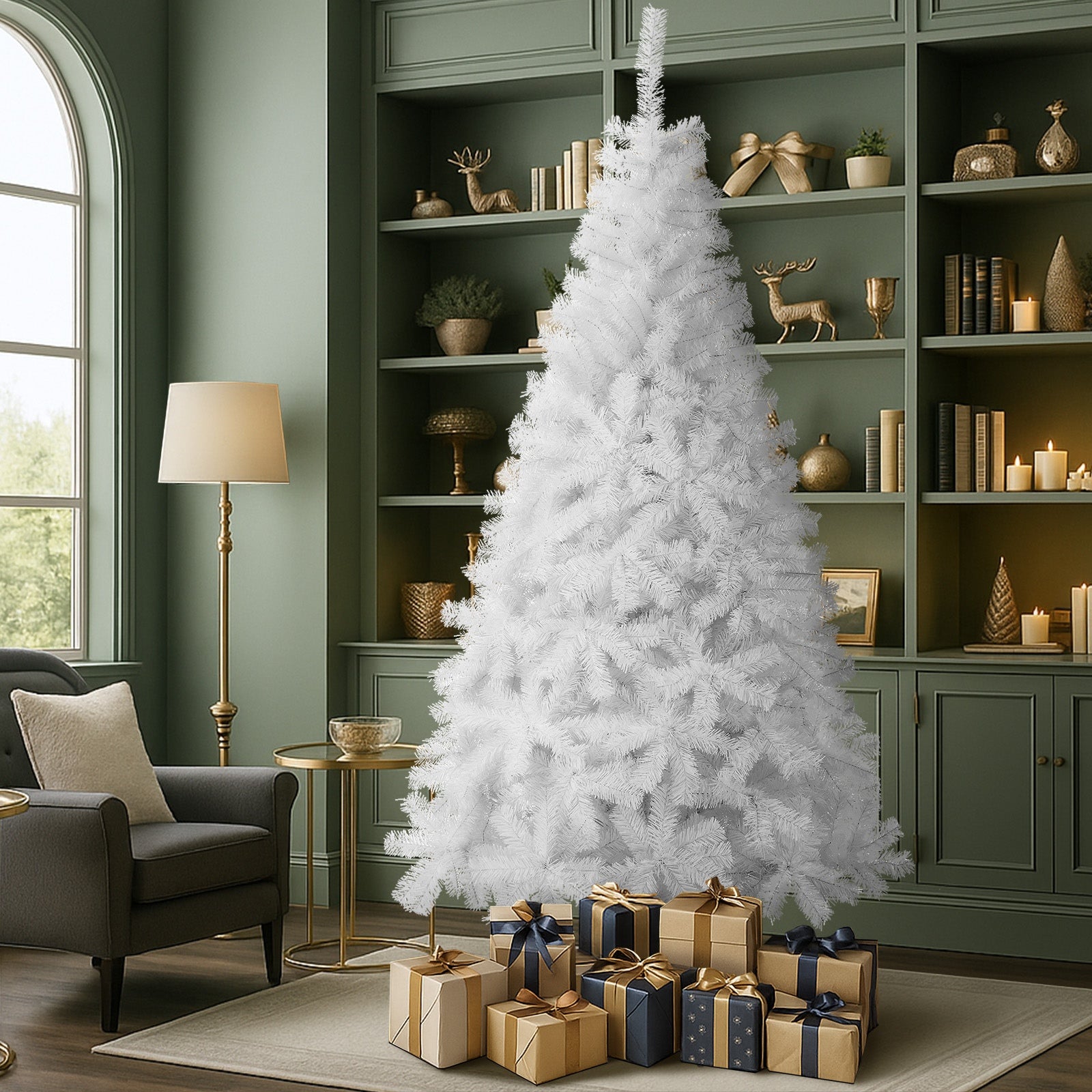 Tinseltown White Christmas Tree 2.4M 8FT Xmas Trees Decoration 1225Tips