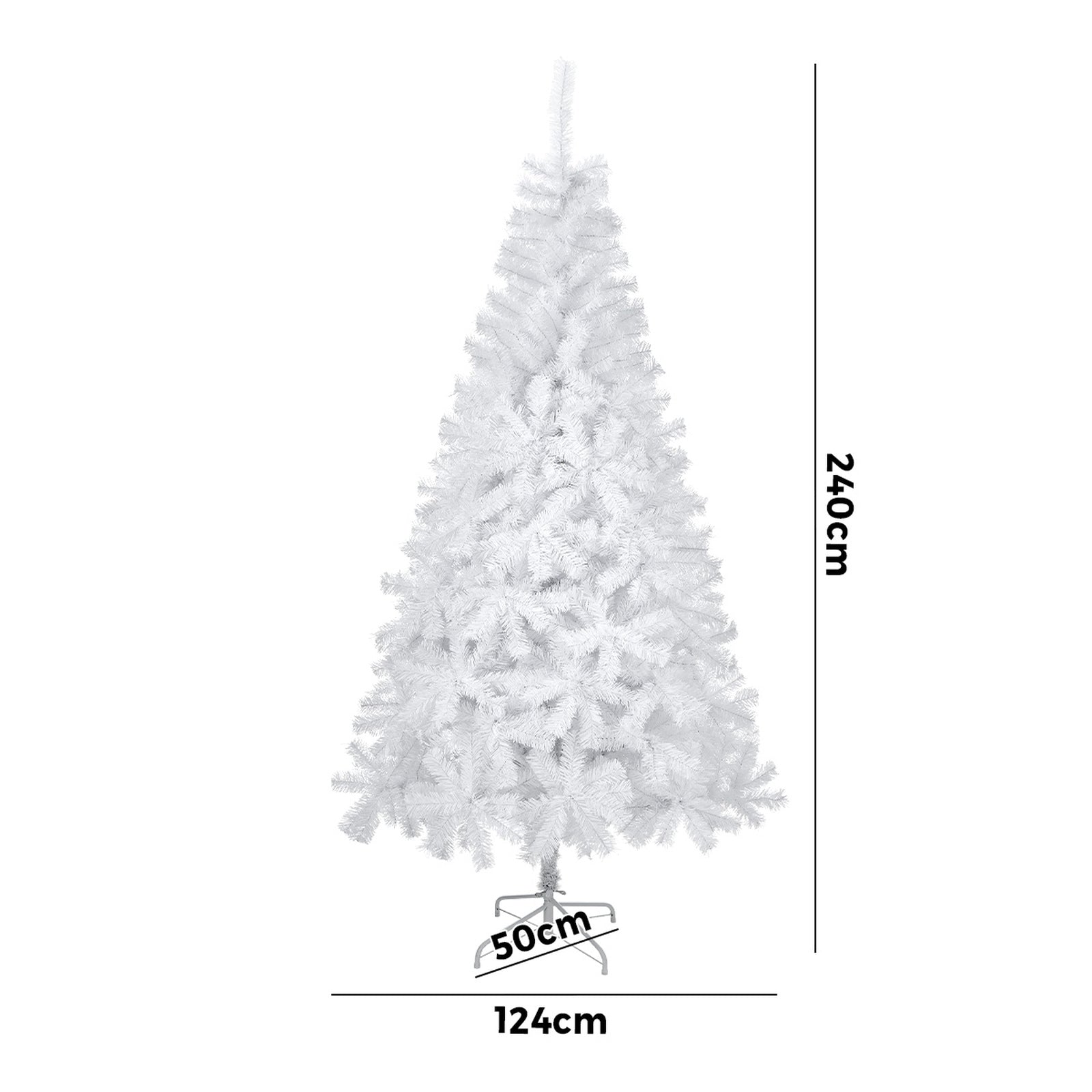 Tinseltown White Christmas Tree 2.4M 8FT Xmas Trees Decoration 1225Tips