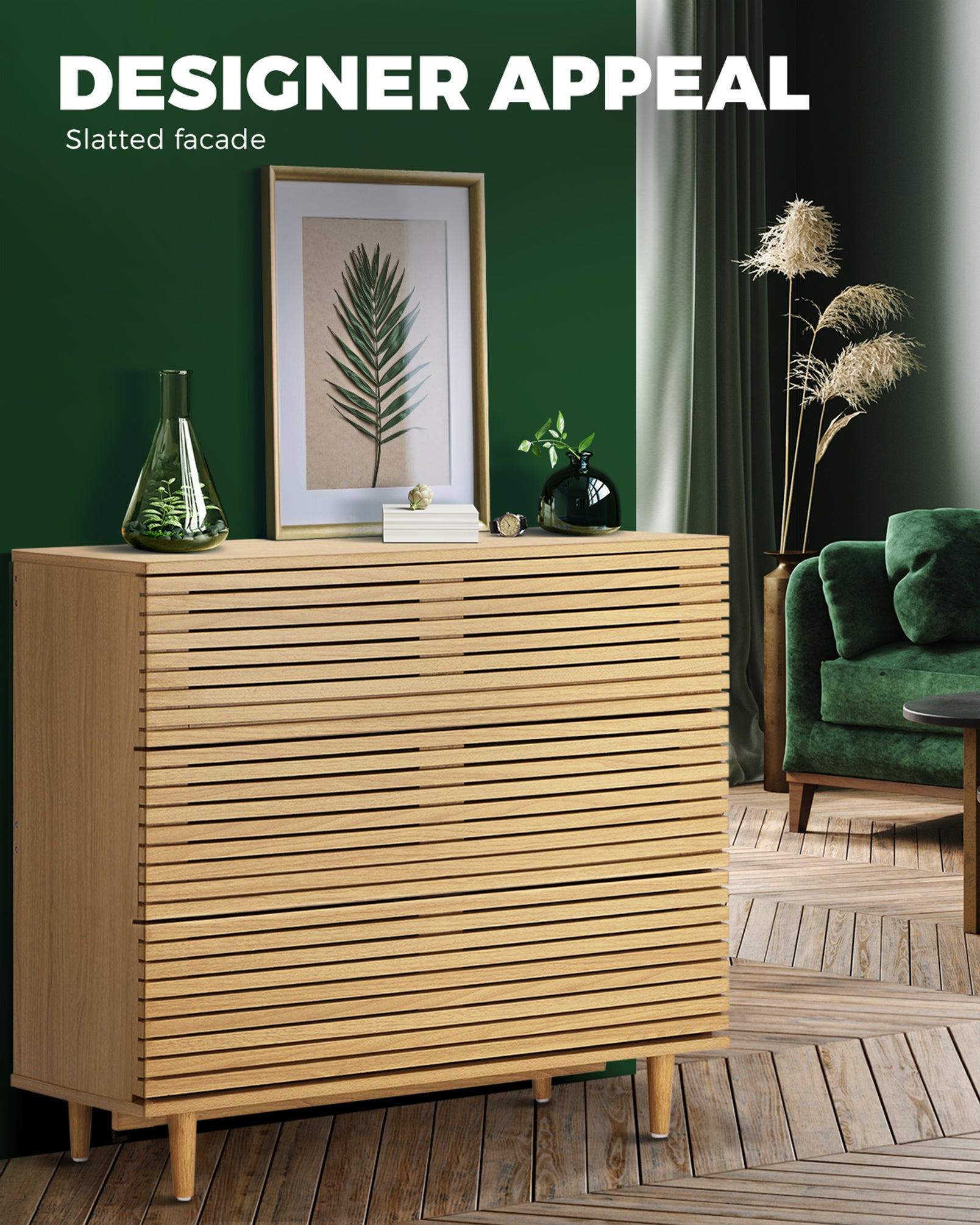 Oikiture 3 Chest of Drawers Tallboy Cabinet Bedroom Clothes Unique Furniture - Sunyee