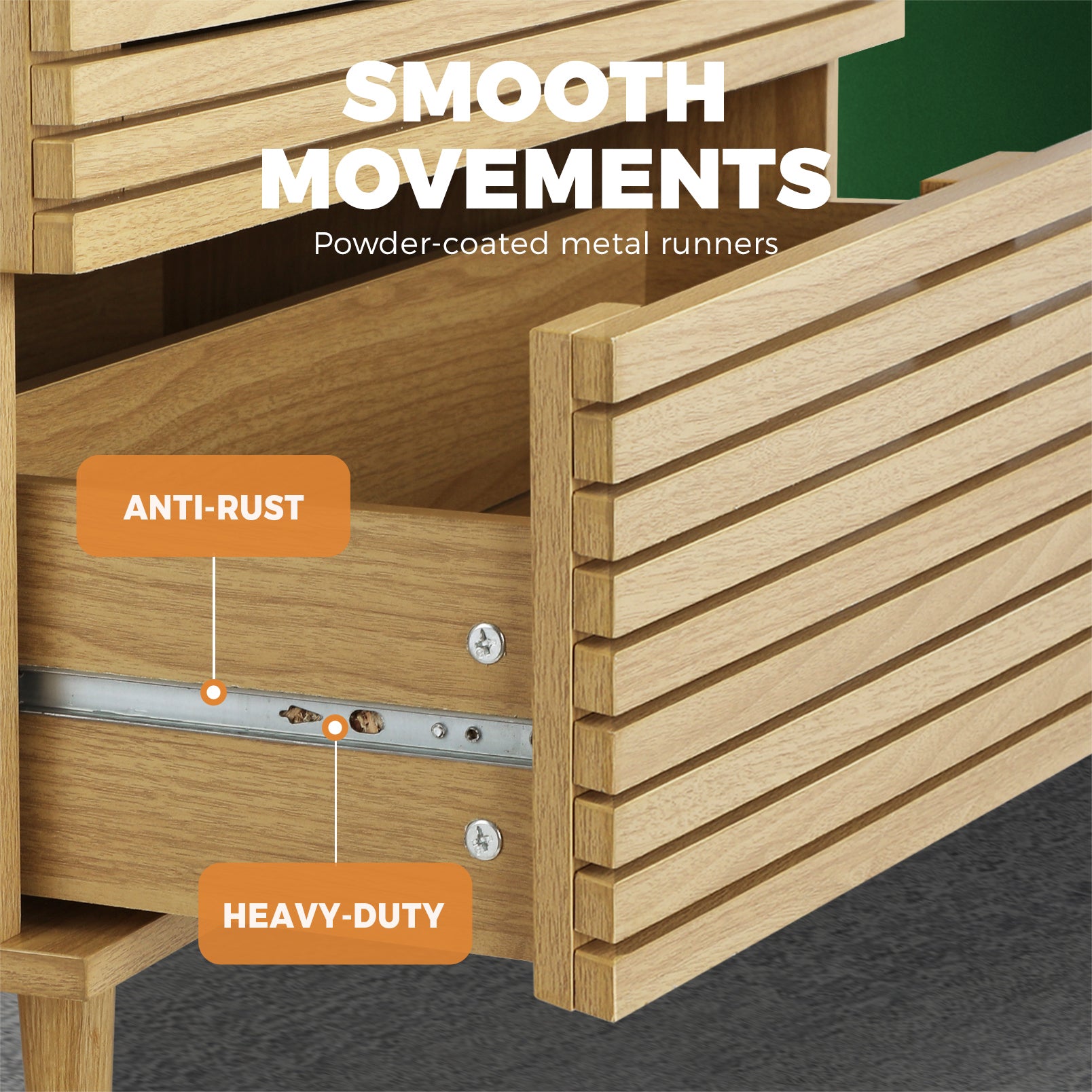 Oikiture 3 Chest of Drawers Tallboy Cabinet Bedroom Clothes Unique Furniture - Sunyee