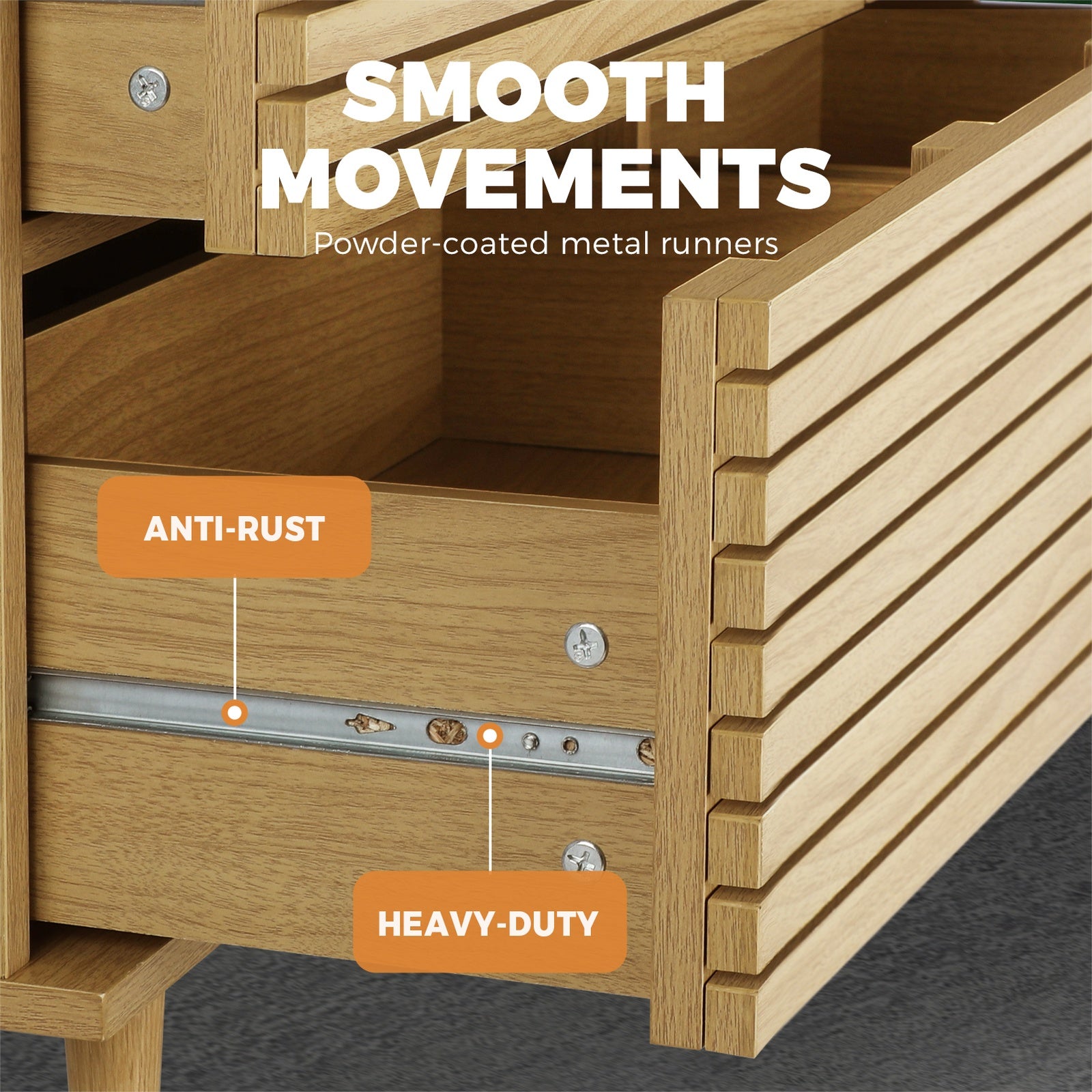 Oikiture 6 Chest of Drawers Tallboy Cabinet Bedroom Clothes Unique Furniture - Sunyee