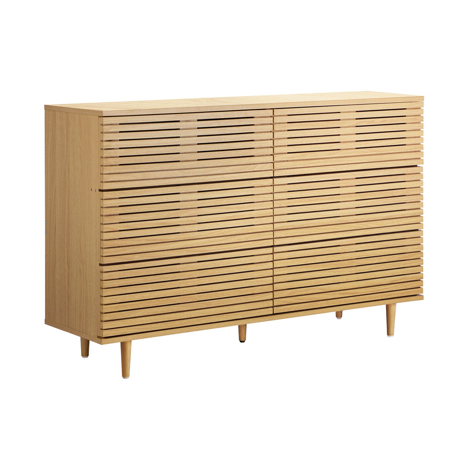 Oikiture 6 Chest of Drawers Tallboy Cabinet Bedroom Clothes Unique Furniture - Sunyee