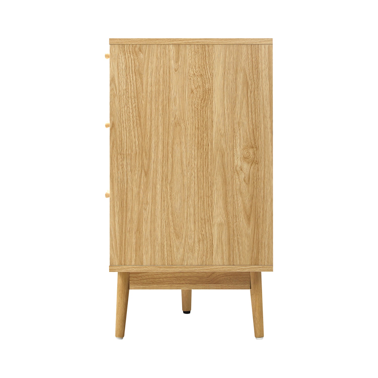 Oikiture 9 Chest of Drawers Dresser Rattan Storage Cabinet Lowboy Bedroom Wooden - Sunyee