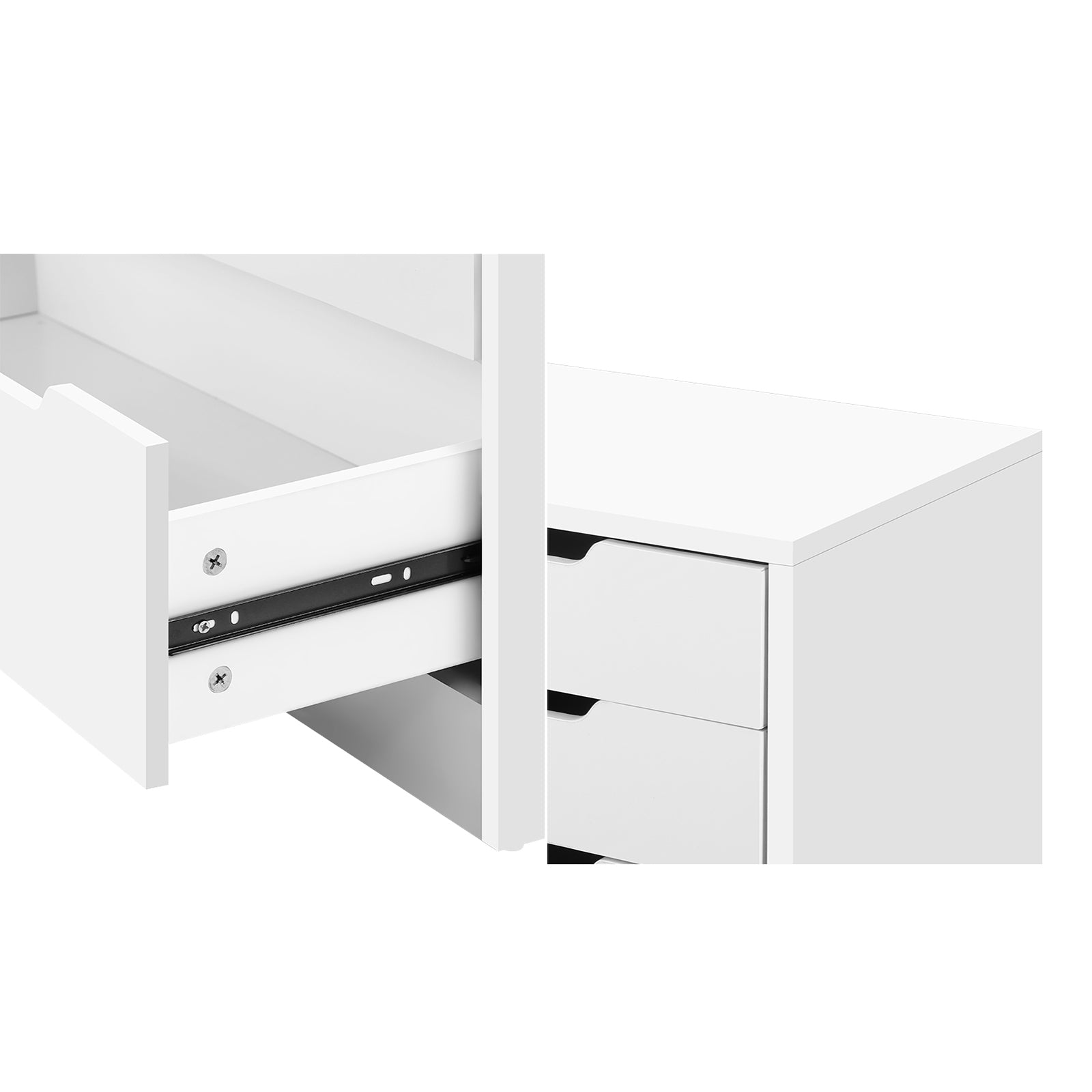 Oikiture 6 Chest of Drawers Tallboy Cabinet Bedroom Clothes White Furniture - Sunyee