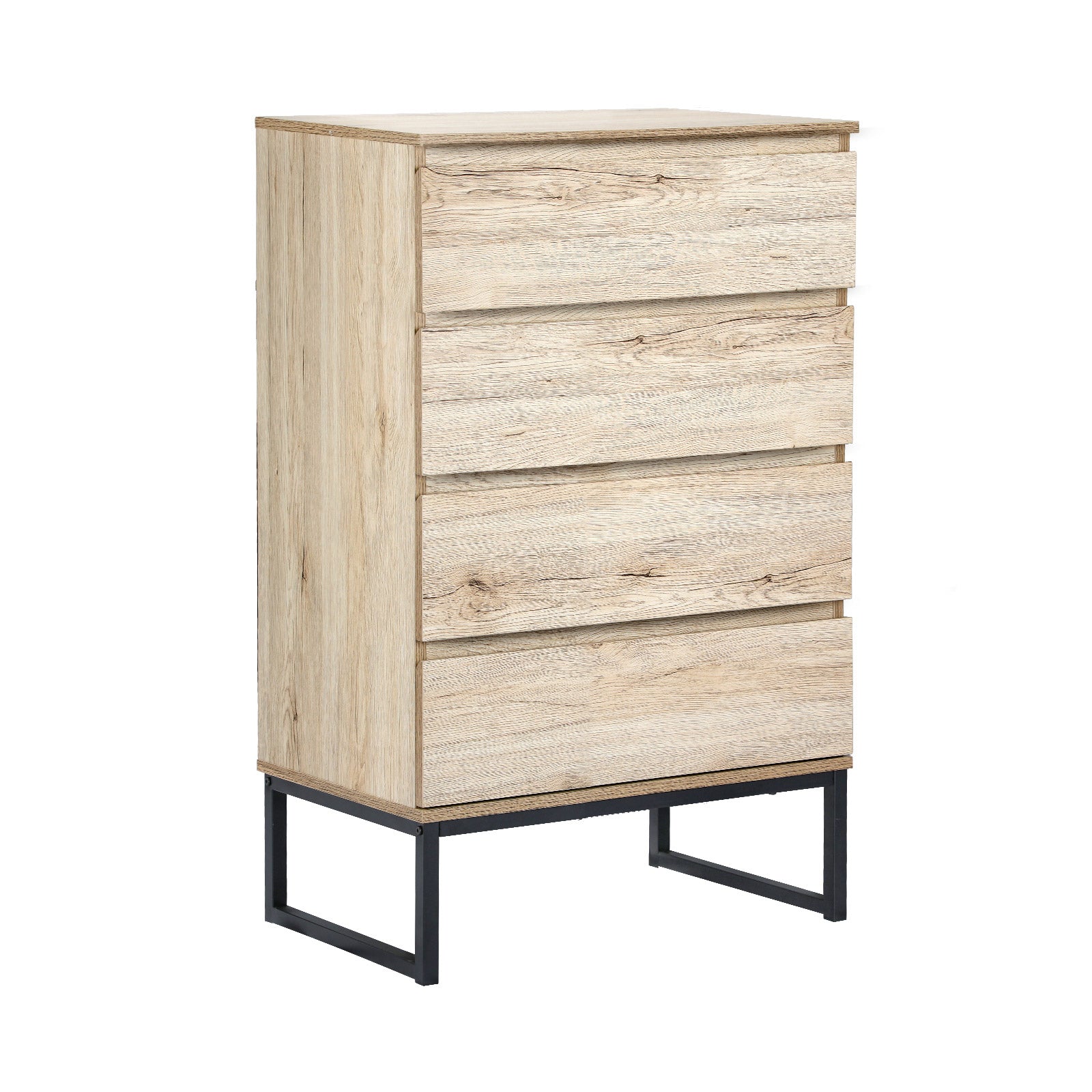Oikiture 4 Chest of Drawers Storage Cabinet Tallboy Dresser Bedroom Furniture - Sunyee