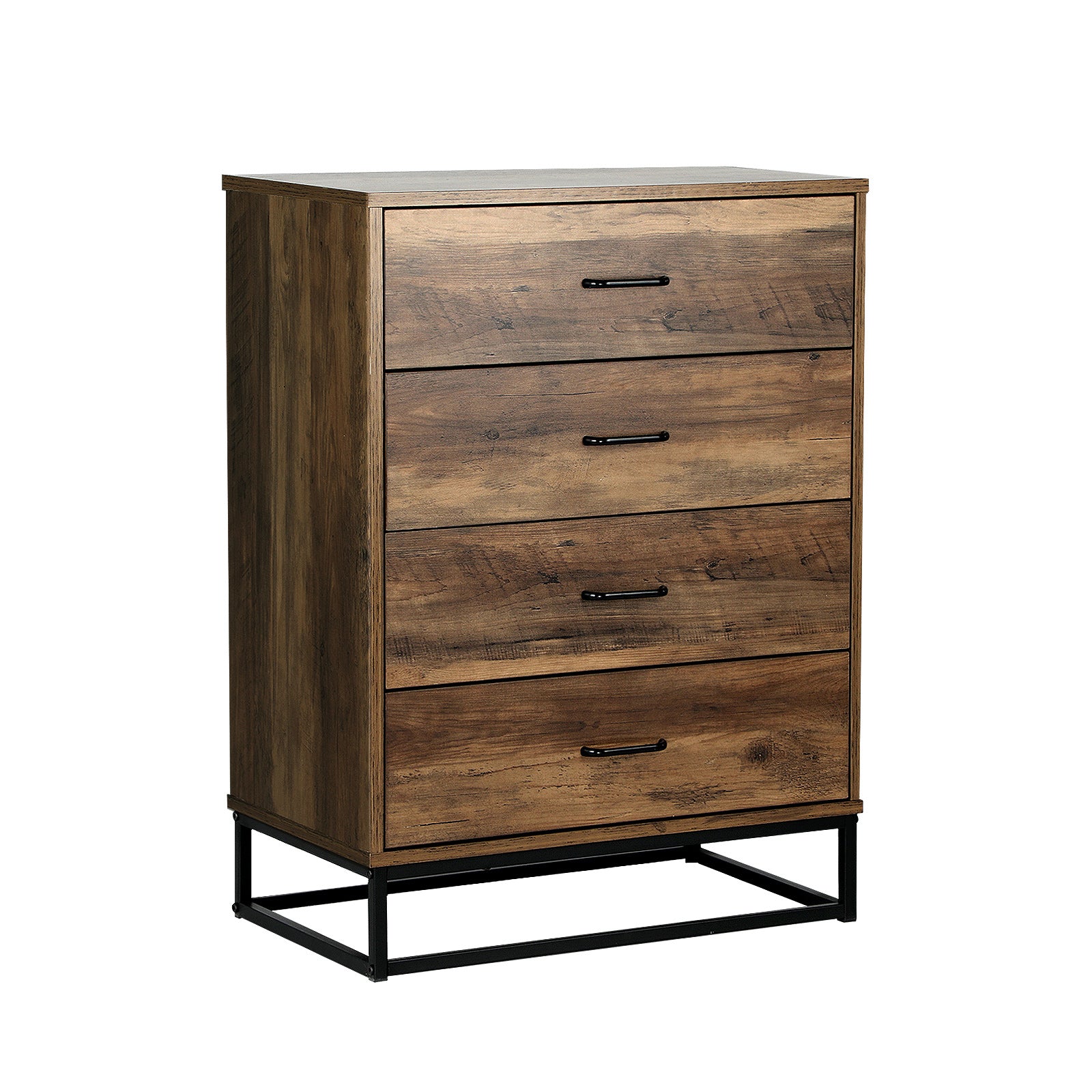 Oikiture 4 Drawers Chest of Drawers Storage Cabinet Tallboy Dresser Furniture - Sunyee