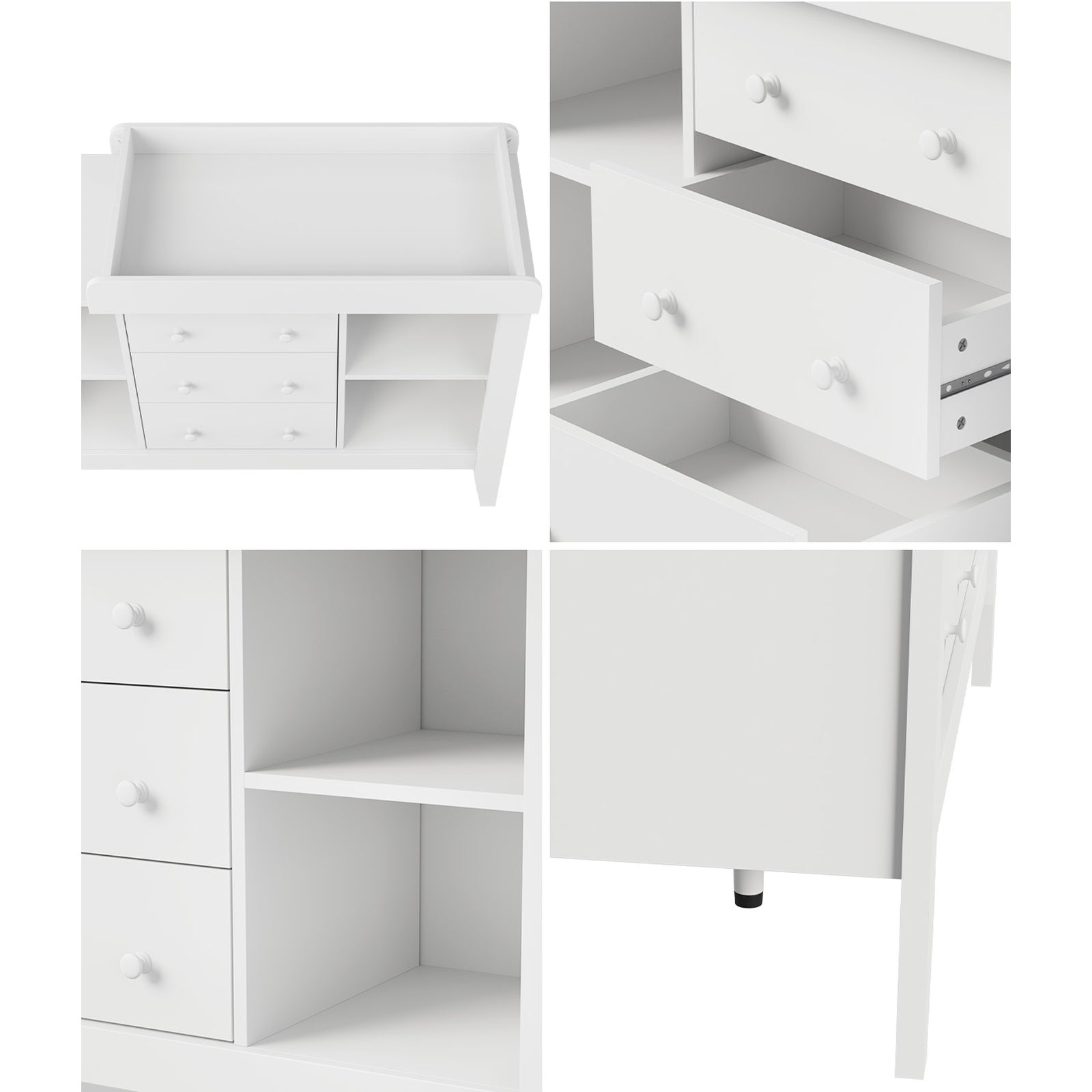 Oikiture Baby Change Table Chest of Drawers Cabinet Changer Nursery Furniture - Sunyee
