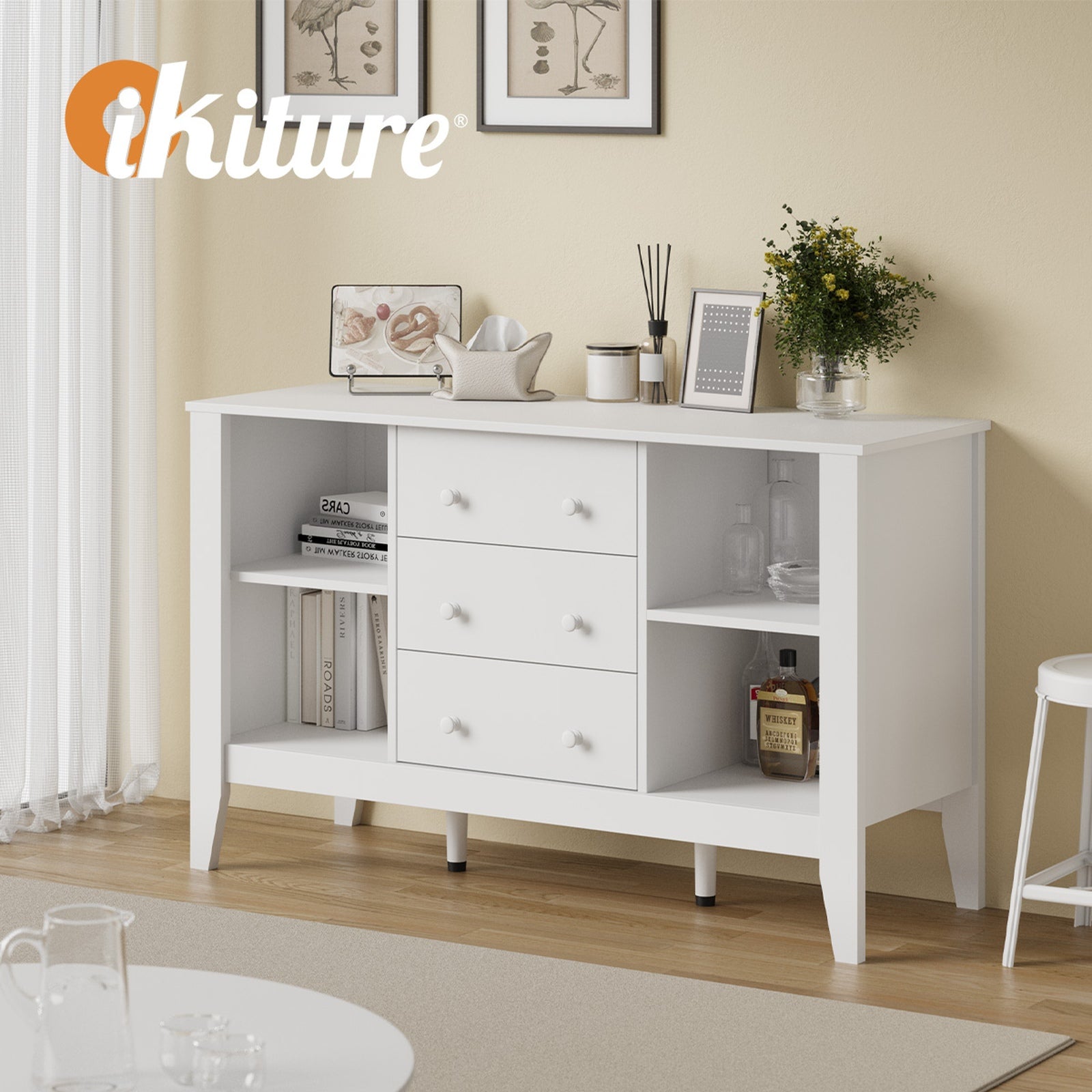 Oikiture Baby Change Table Chest of Drawers Cabinet Changer Nursery Furniture - Sunyee