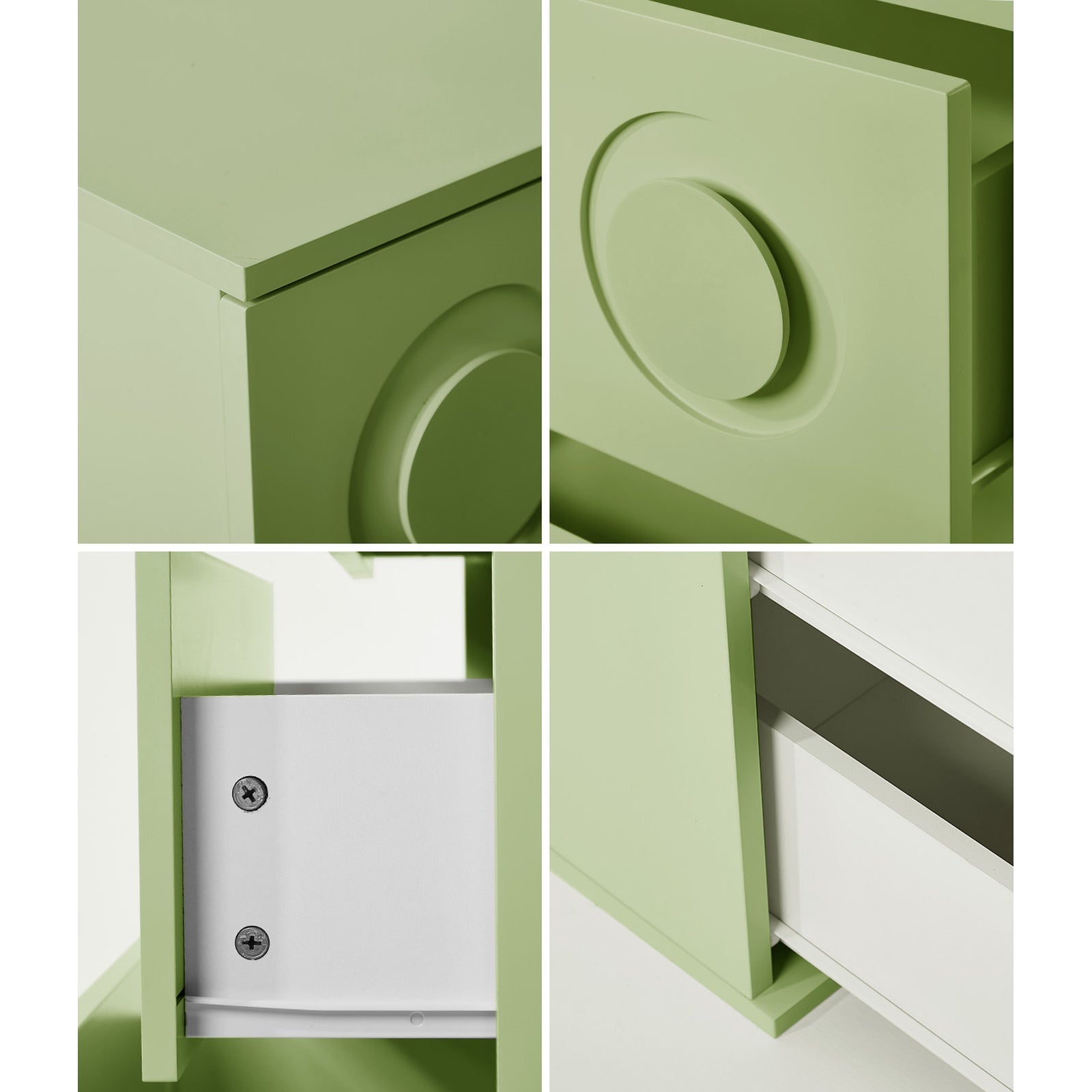 Oikiture 3 Chest of Drawers Spacious Cabinet Bedroom Dresser Nightstand - Sunyee