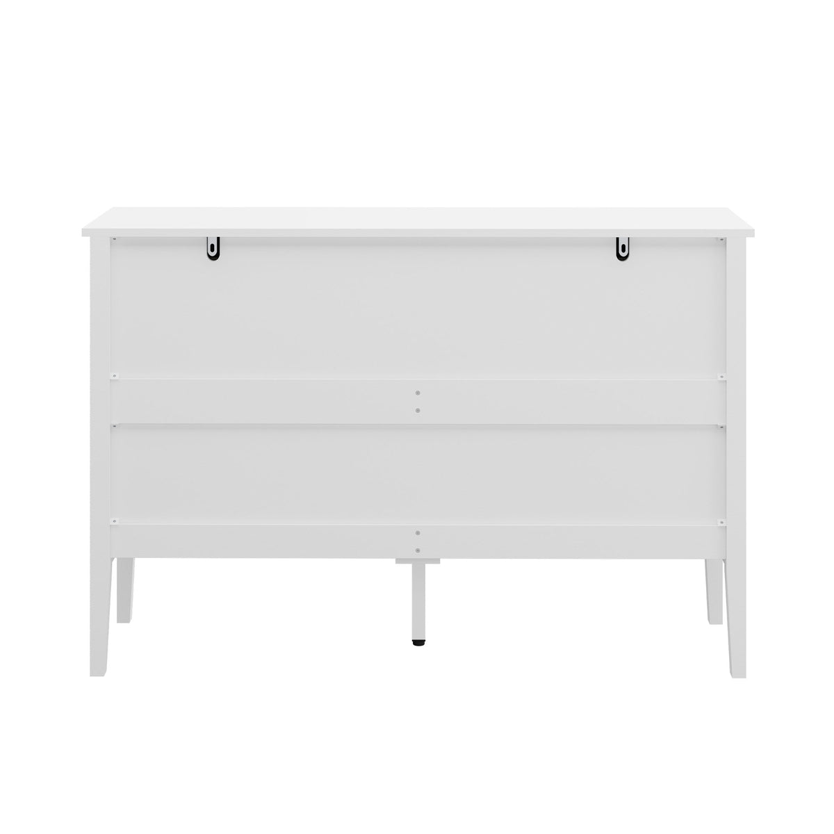 Oikiture Modern Cottage Farmhouse 6 Drawer Chest Zinc Alloy Handles White