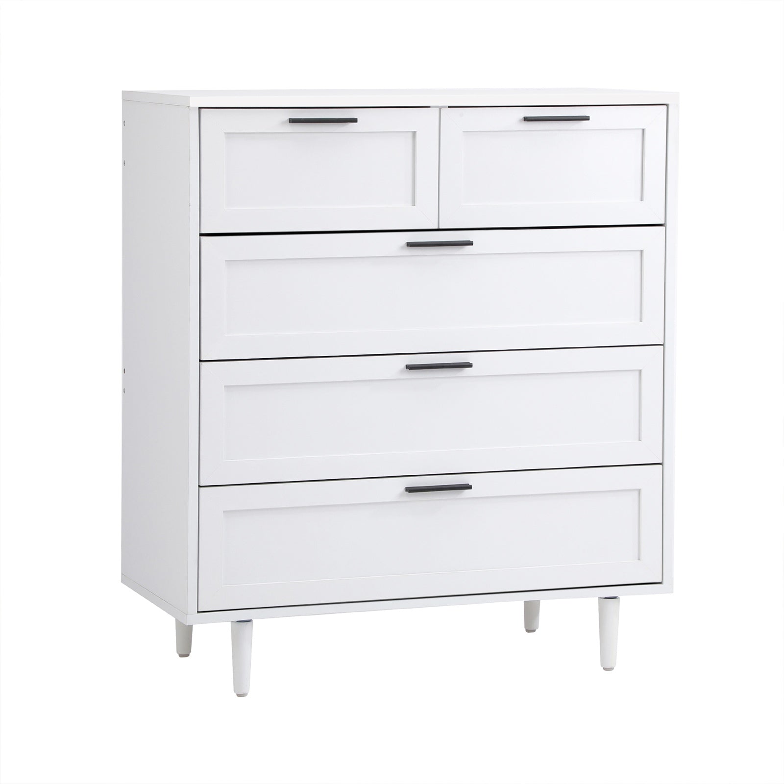 Oikiture 5 Chest of Drawers and 2 Bedside Tables Nightstand Bedroom Set White - Sunyee