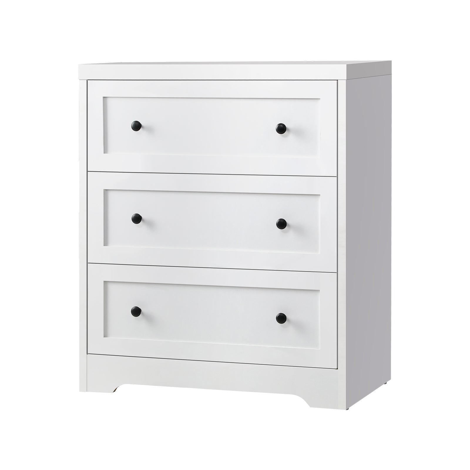 Oikiture 3 Chest of Drawers Tallboy Cabinet Bedside Table Hamptons Furniture - Sunyee