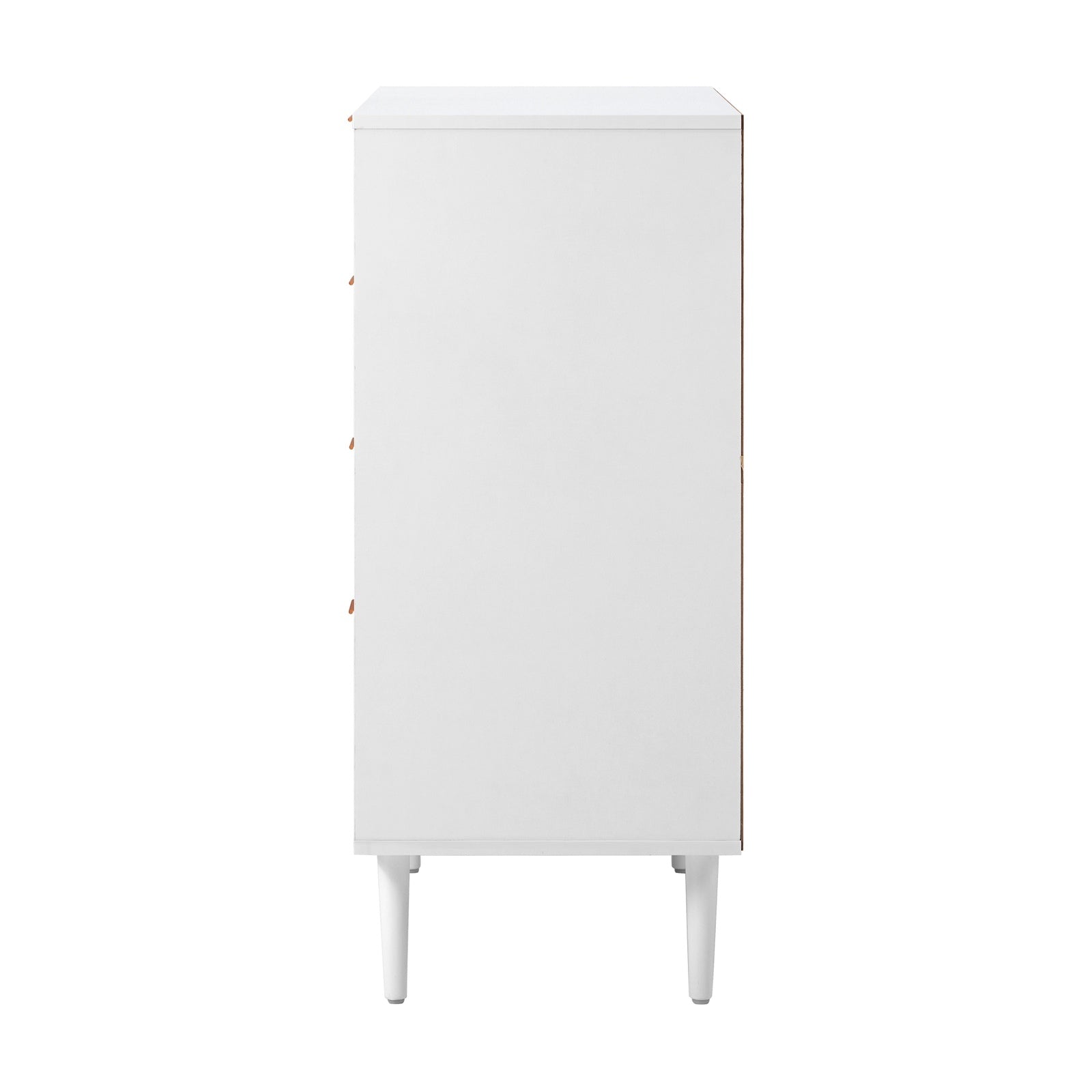 Oikiture 4 Chest of Drawers Dresser Table Tallboy Storage Cabinet White Gold