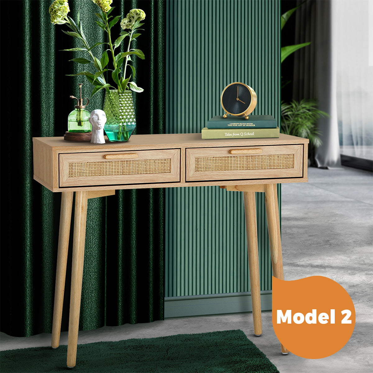 Oikiture Rattan Chest of Drawers Tallboy Cabinet Clothes Storage Bedroom - Sunyee