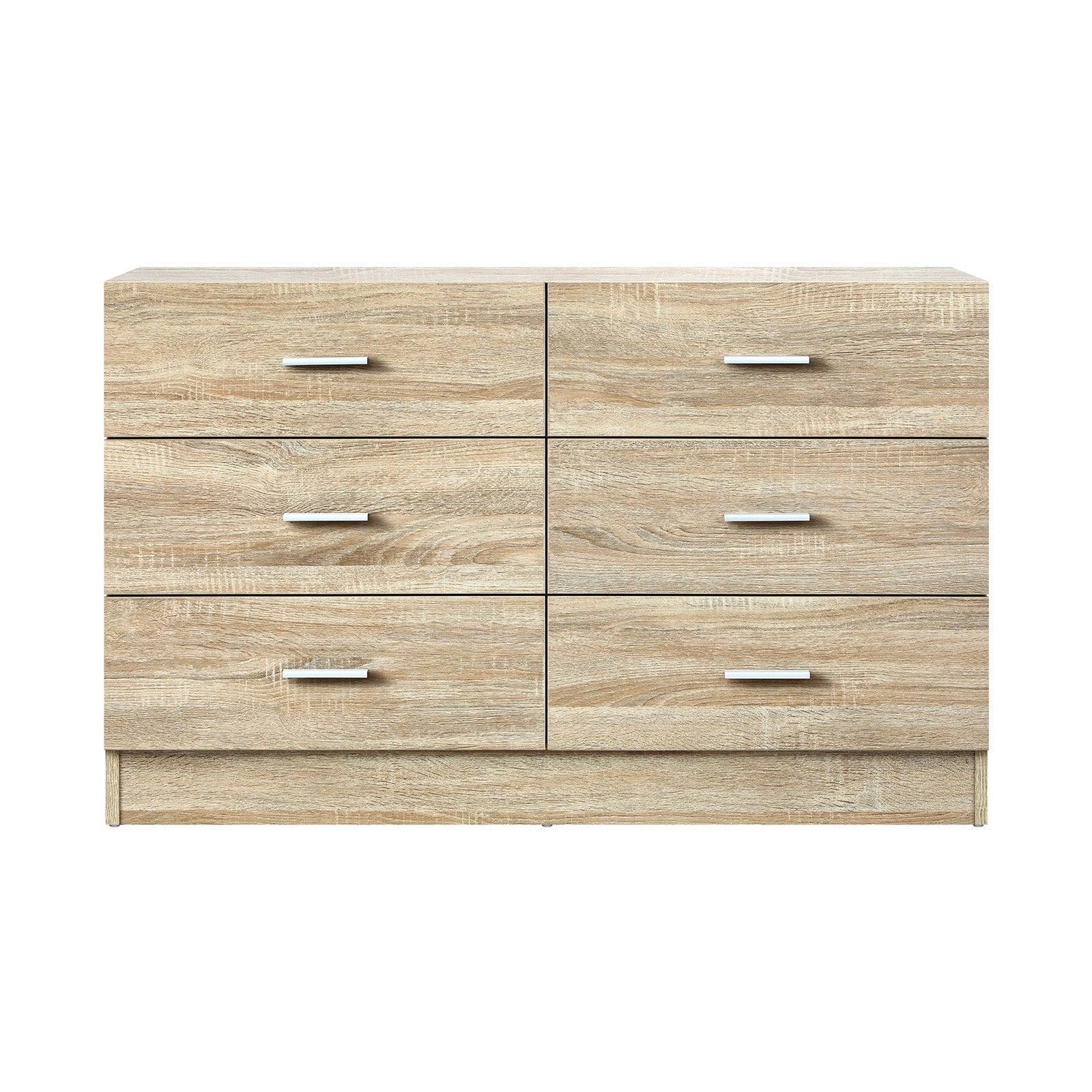 Oikiture 6 Chest of Drawers Tallboy Dresser Table Lowboy Storage Cabinet Wood - Sunyee