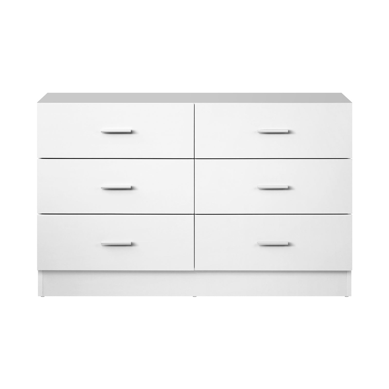 Oikiture 6 Chest of Drawers Tallboy Dresser Table Lowboy Storage Cabinet White - Sunyee