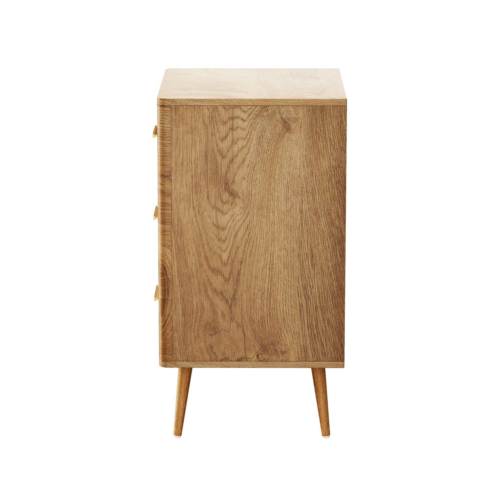 Oikiture 3 Chest of Drawers Dresser Tallboy Storage Cabinet Natural - Sunyee