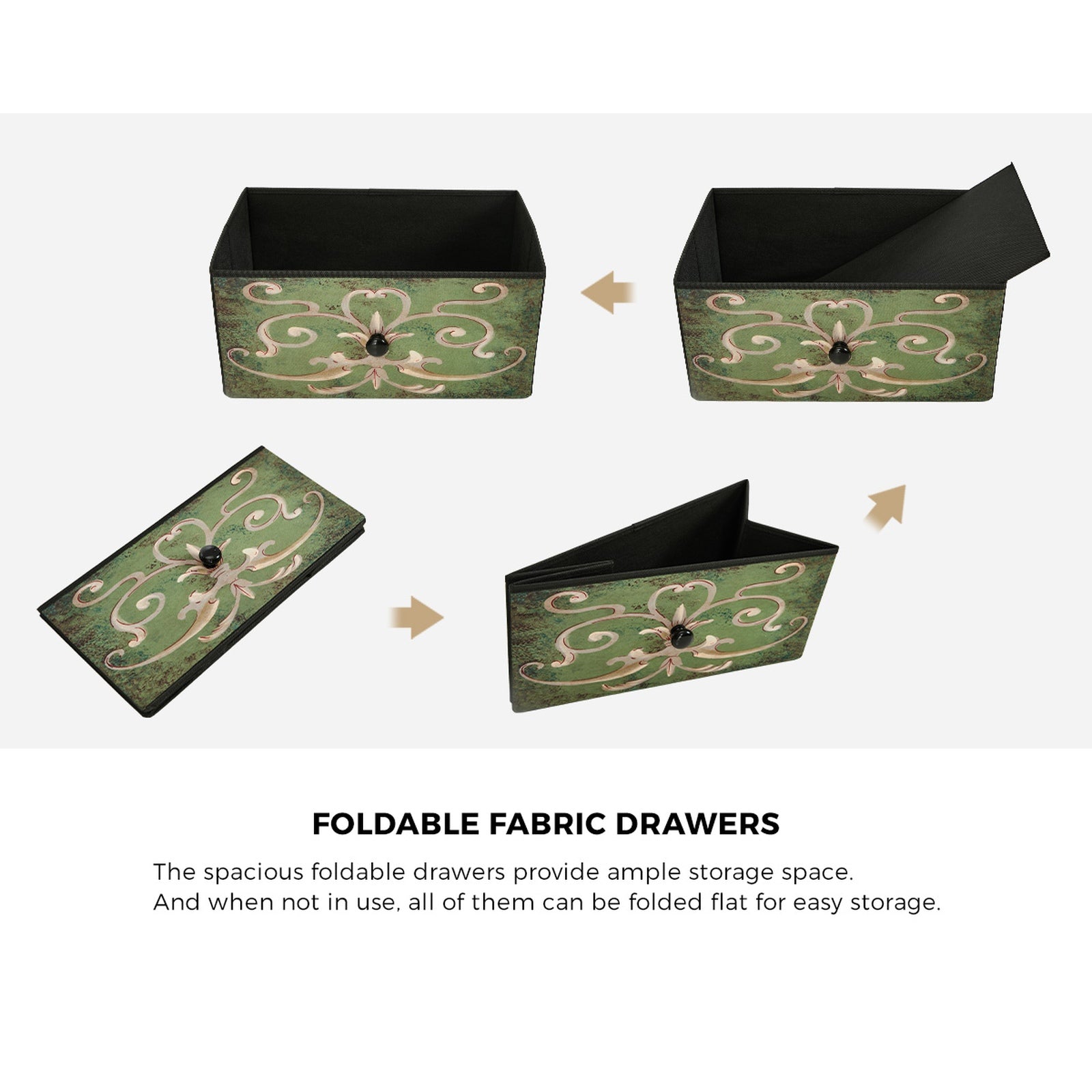 Oikiture 7 Chest of Drawers Fabric Storage Cabinet Tower Dresser Lowboy - Sunyee
