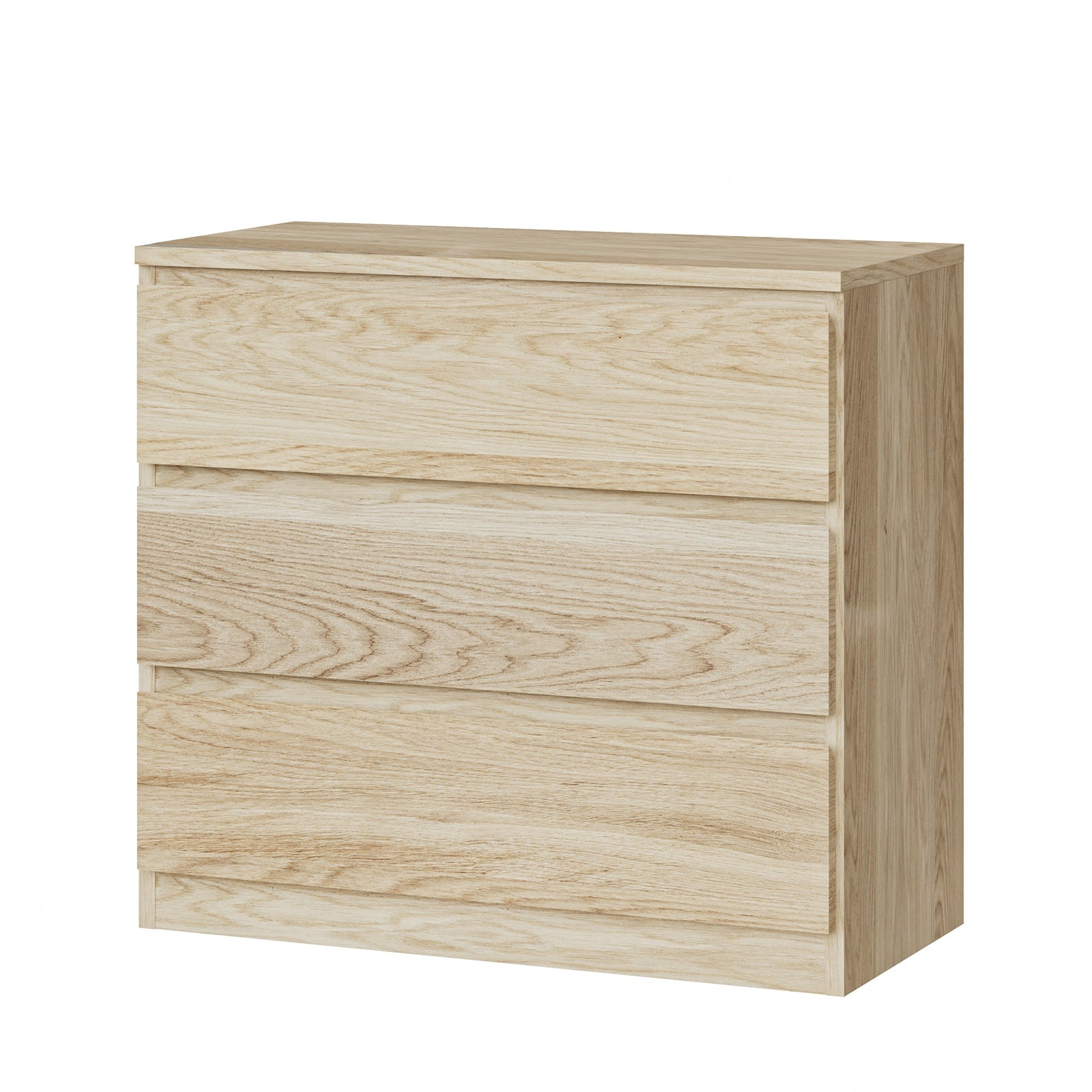 Oikiture 3 Chest of Drawers Lowboy Dresser Table Storage Cabinet Bedroom - Sunyee